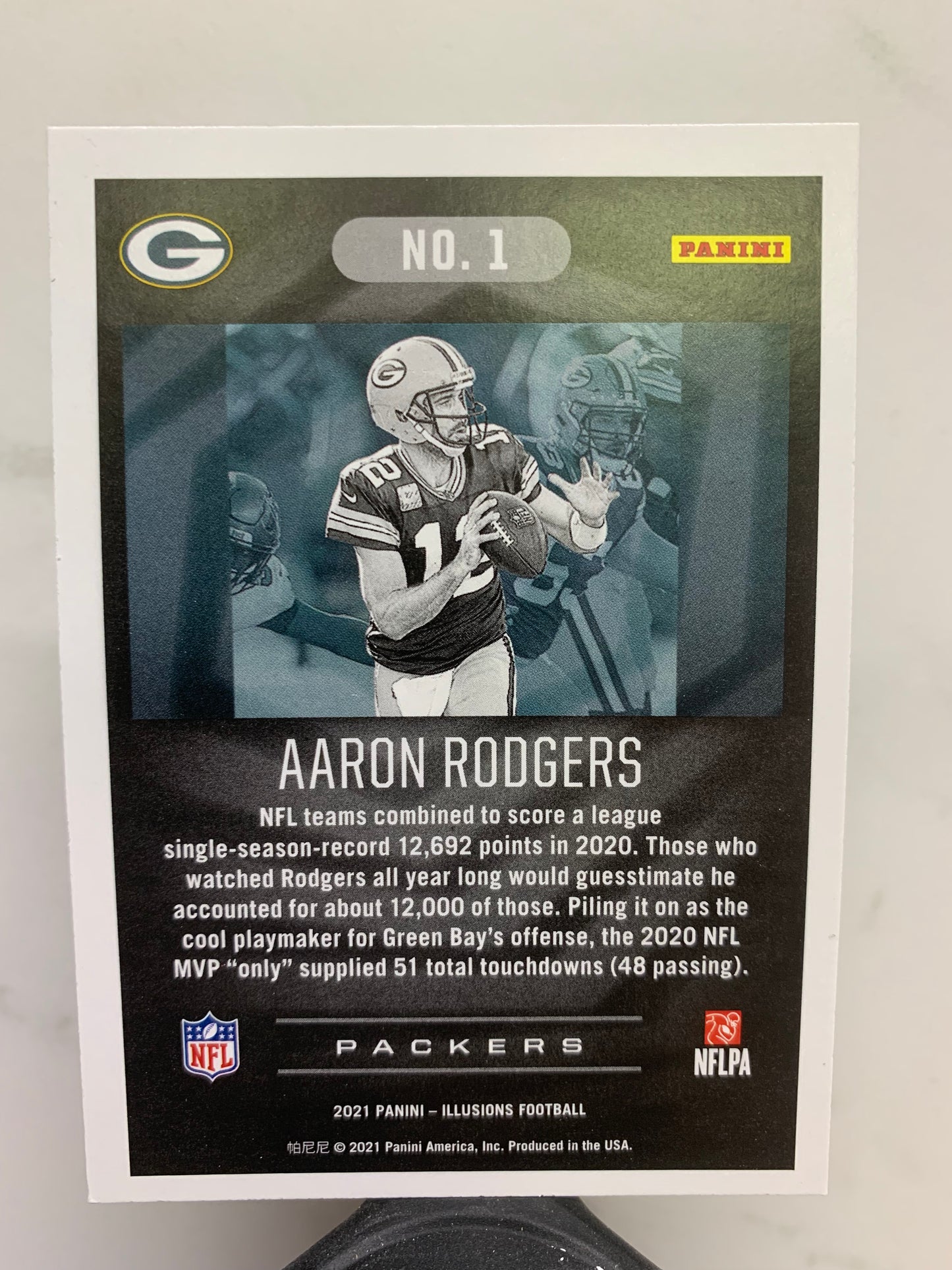 2021 Panini Illusions #1 Aaron Rodgers Green Bay Packers