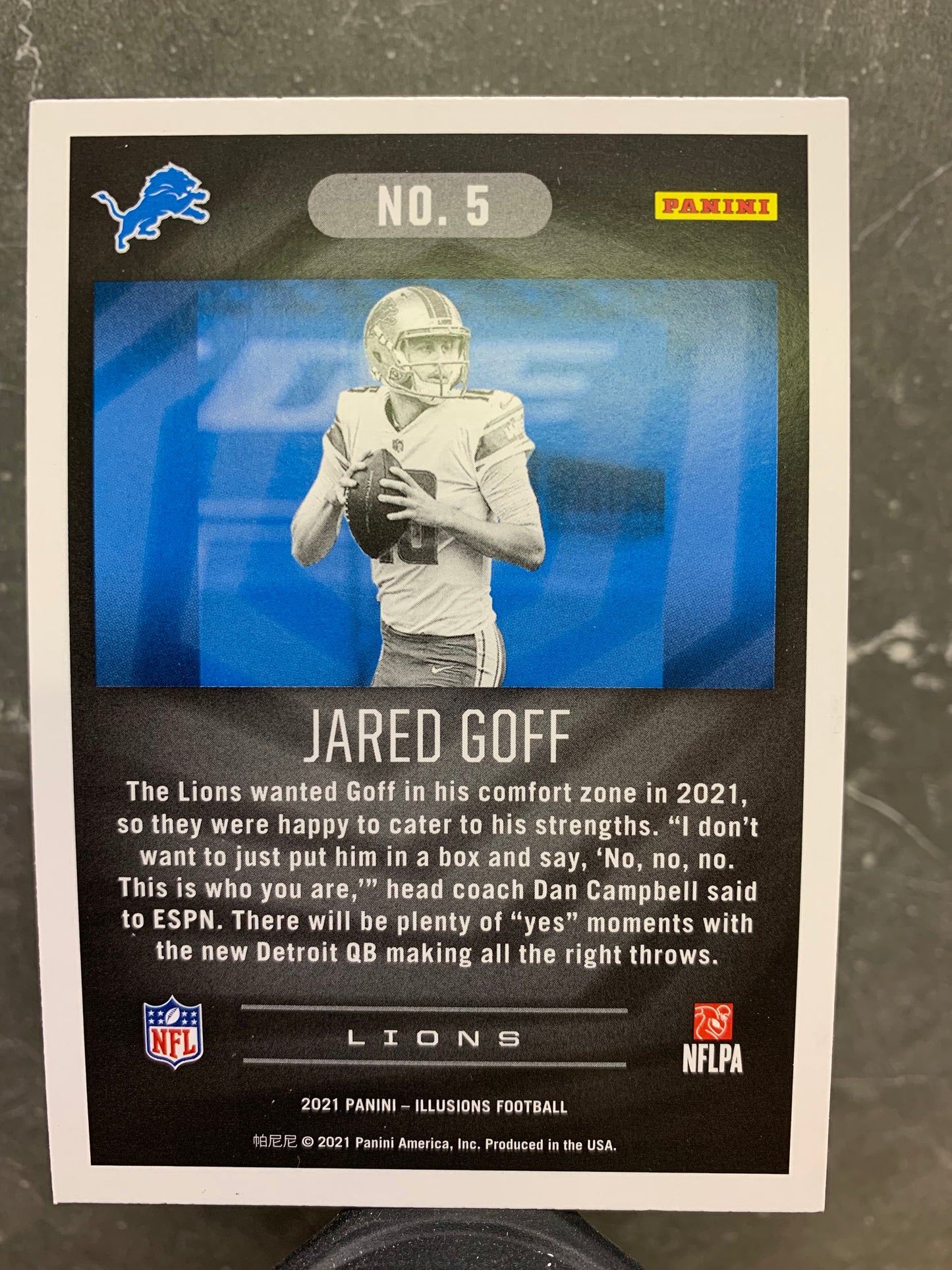 2021 Panini Illusions #5 Jared Goff Detroit Lions