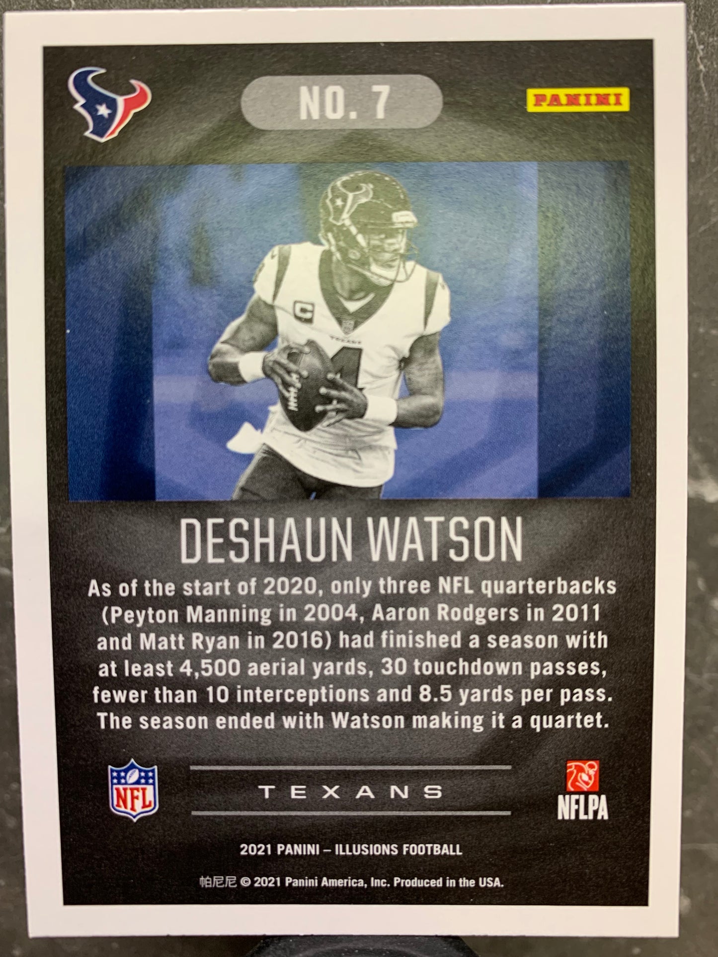 2021 Panini Illusions #7 Deshaun Watson Houston Texans