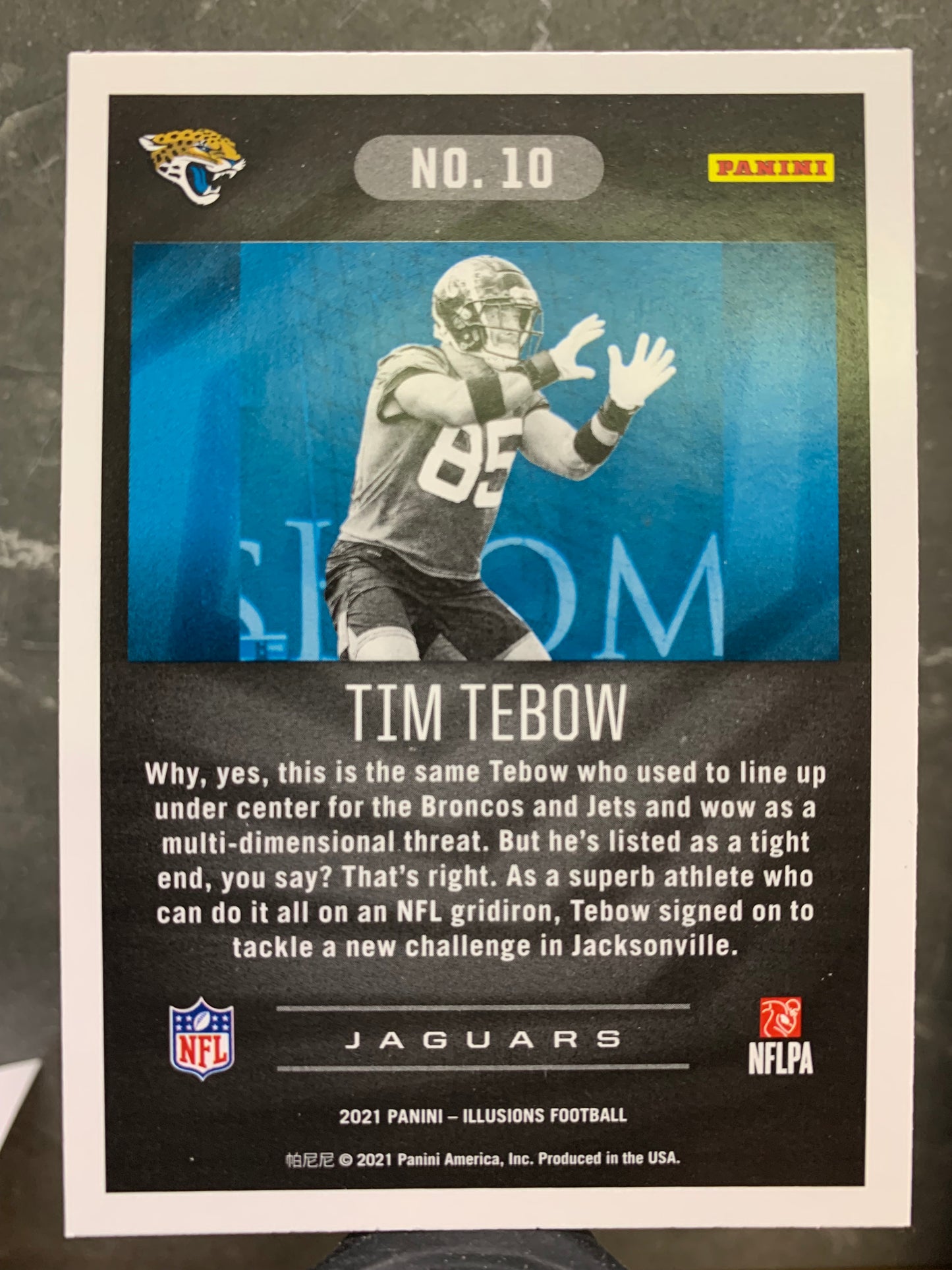 2021 Panini Illusions #10 Tim Tebow Jacksonville Jaguars