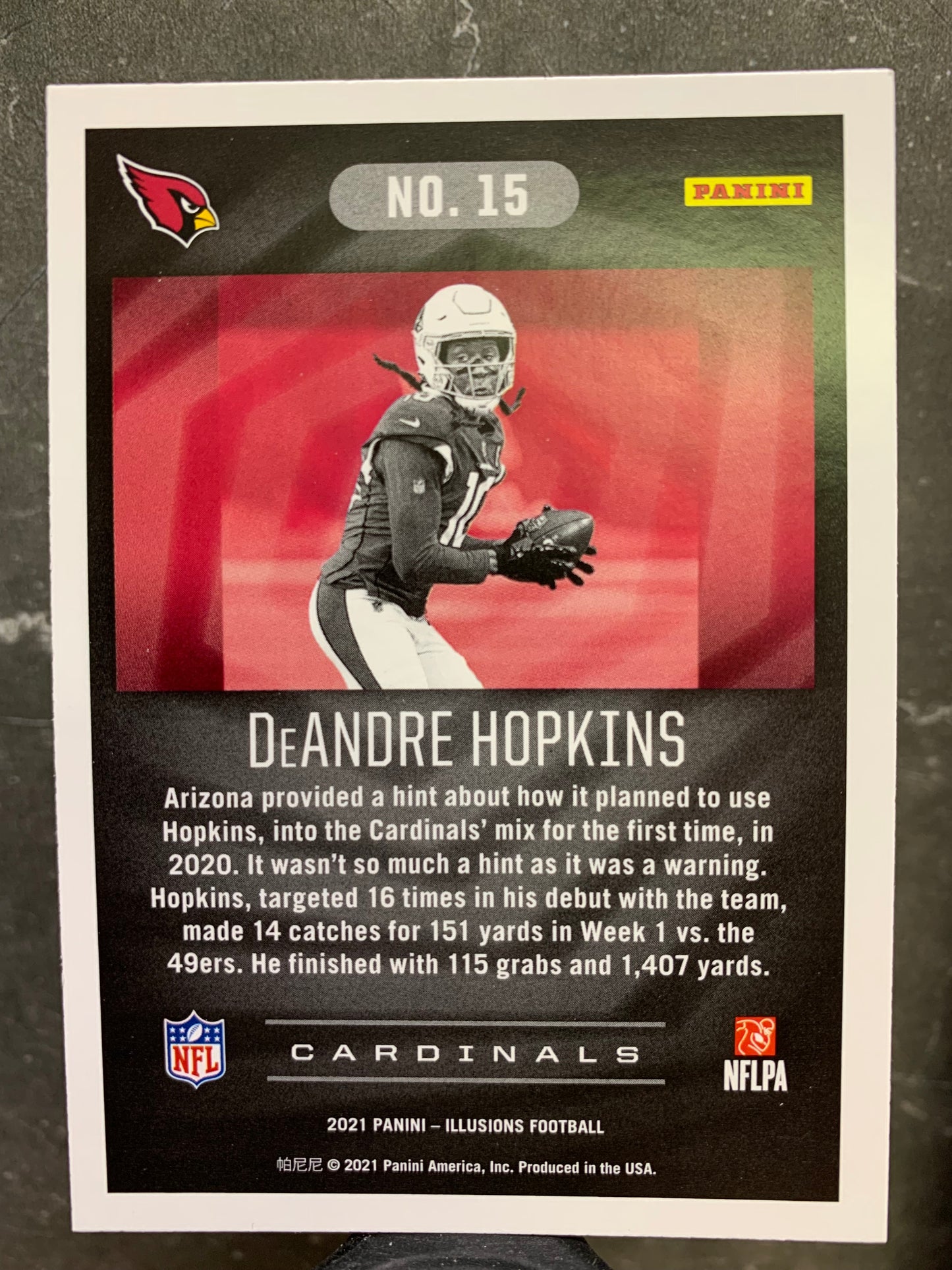 2021 Panini Illusions #15 DeAndre Hopkins Arizona Cardinals