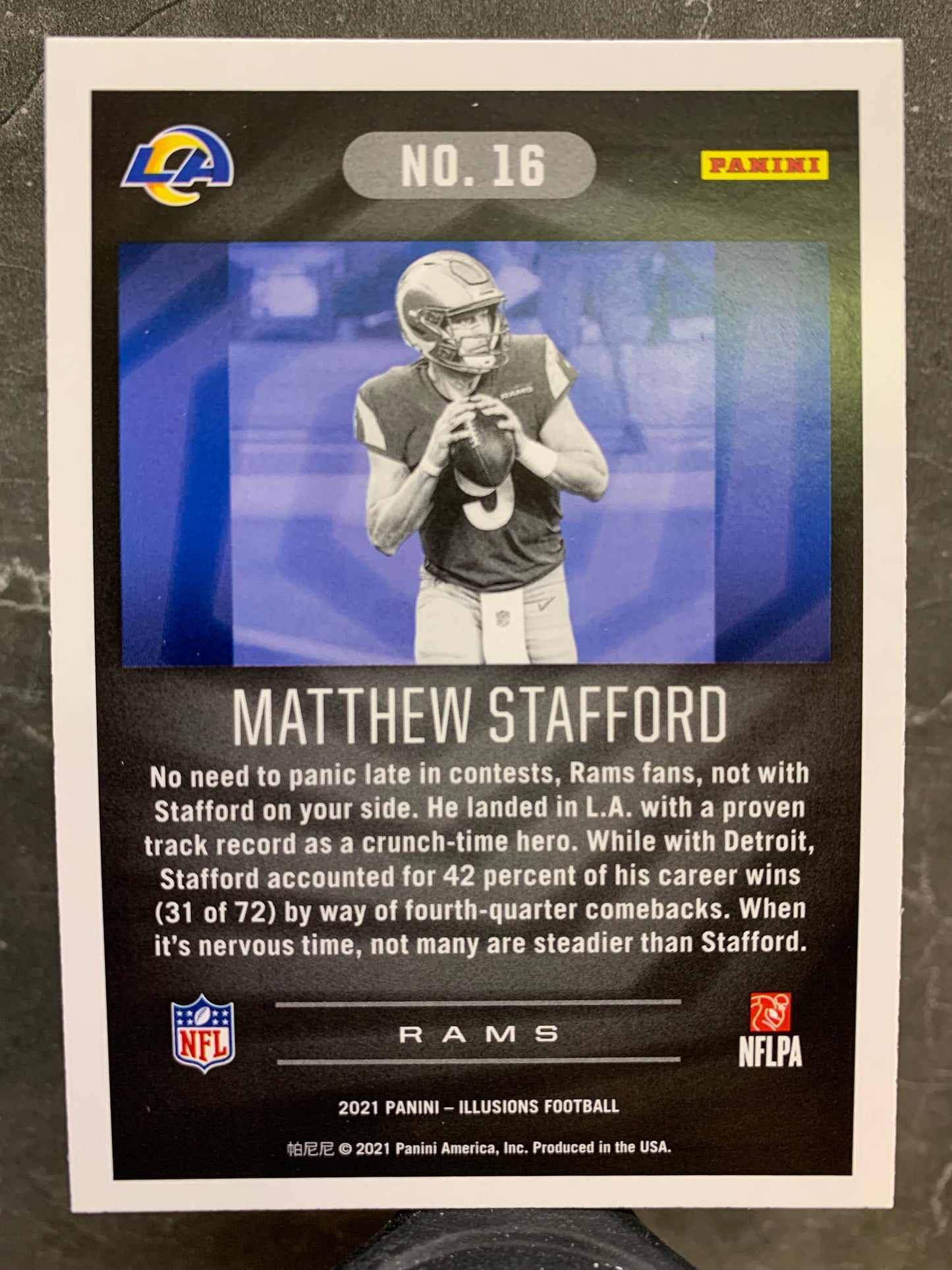 2021 Panini Illusions #16 Matthew Stafford Los Angeles Rams