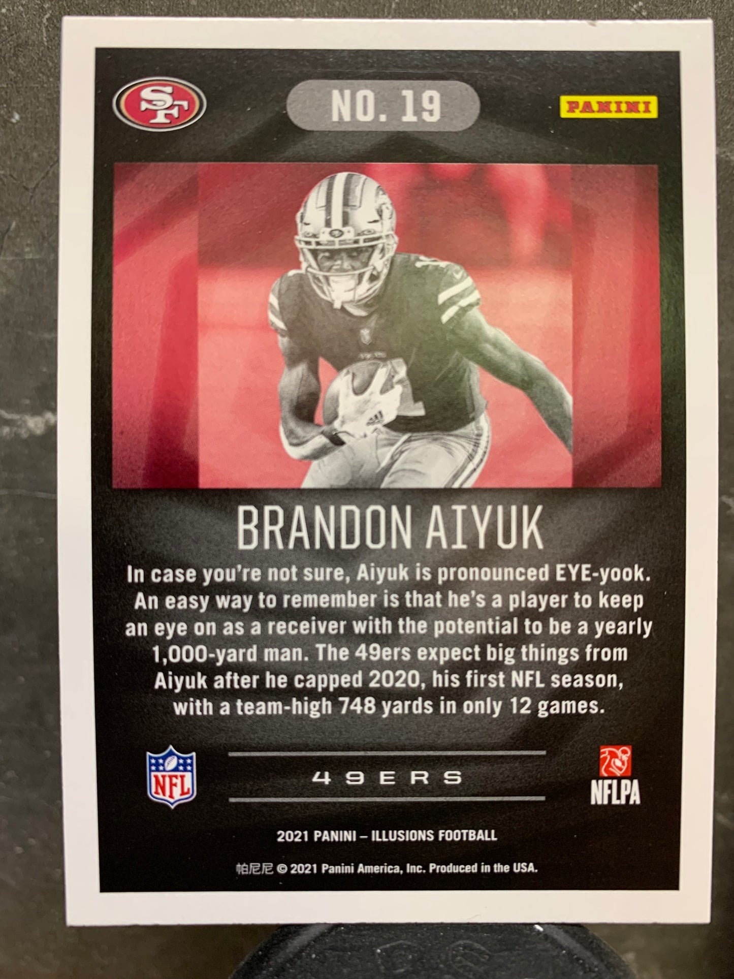 2021 Panini Illusions #19 Brandon Aiyuk San Francisco 49ers