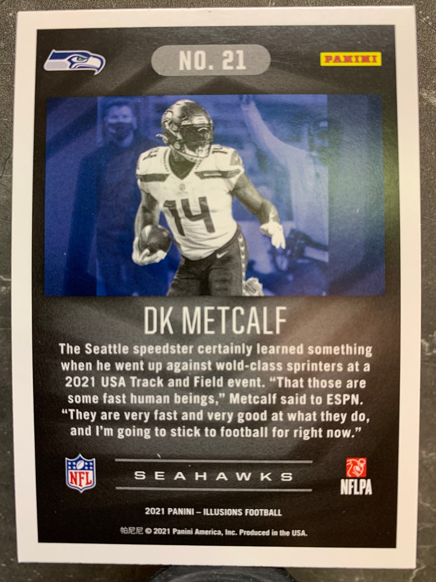 2021 Panini Illusions #21 D.K. Metcalf Seattle Seahawks