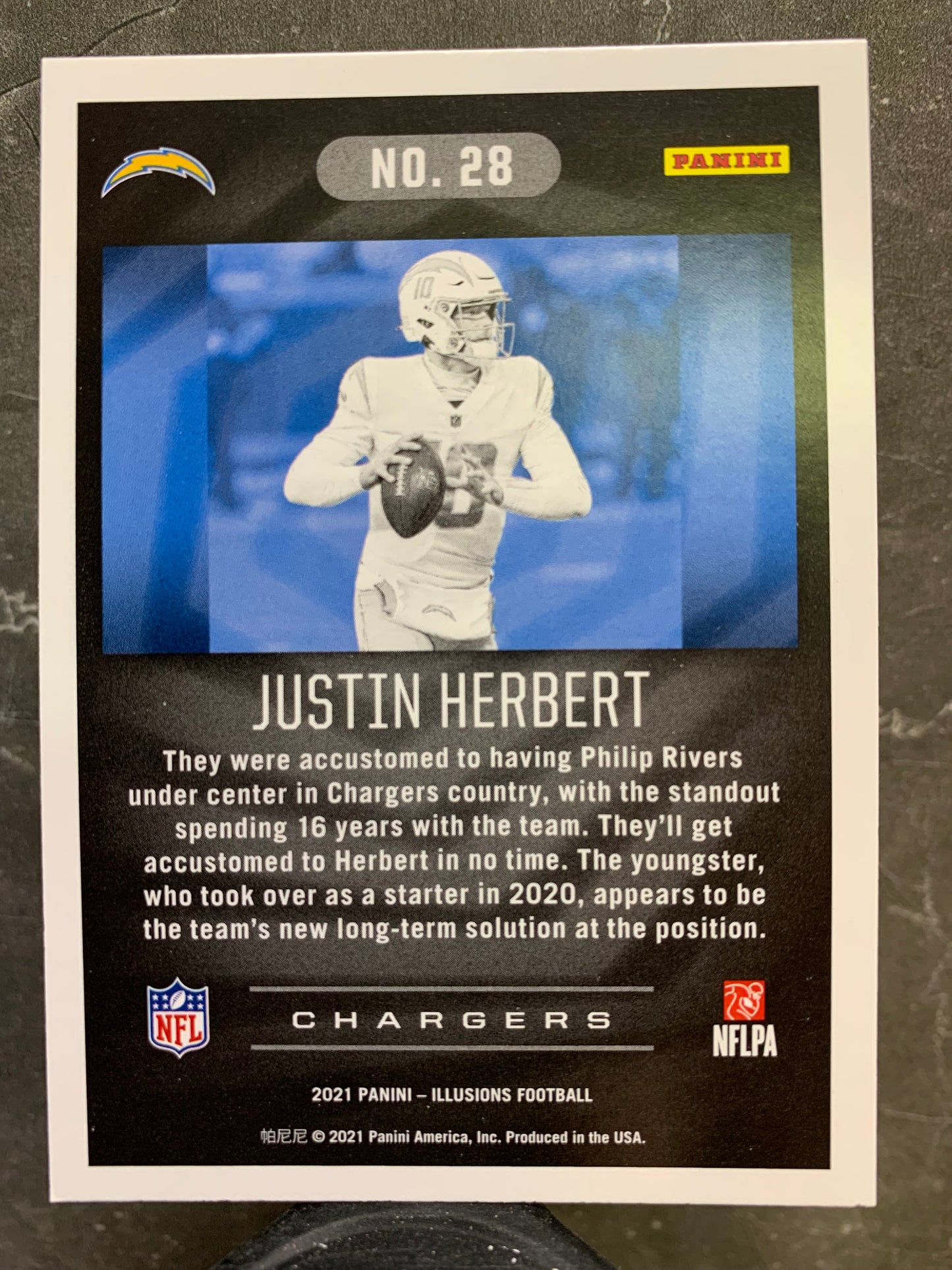 2021 Panini Illusions #28 Justin Herbert Los Angeles Chargers