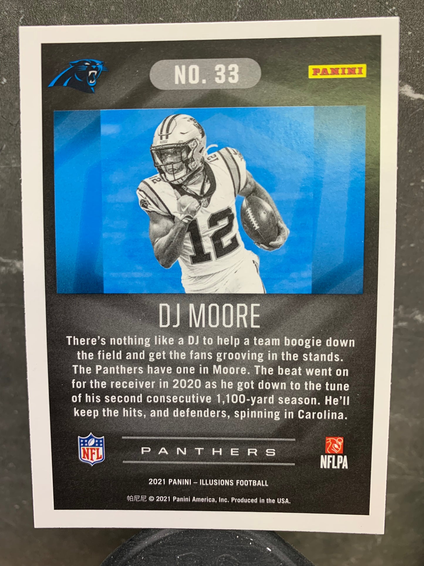 2021 Panini Illusions #33 D.J. Moore Carolina Panthers