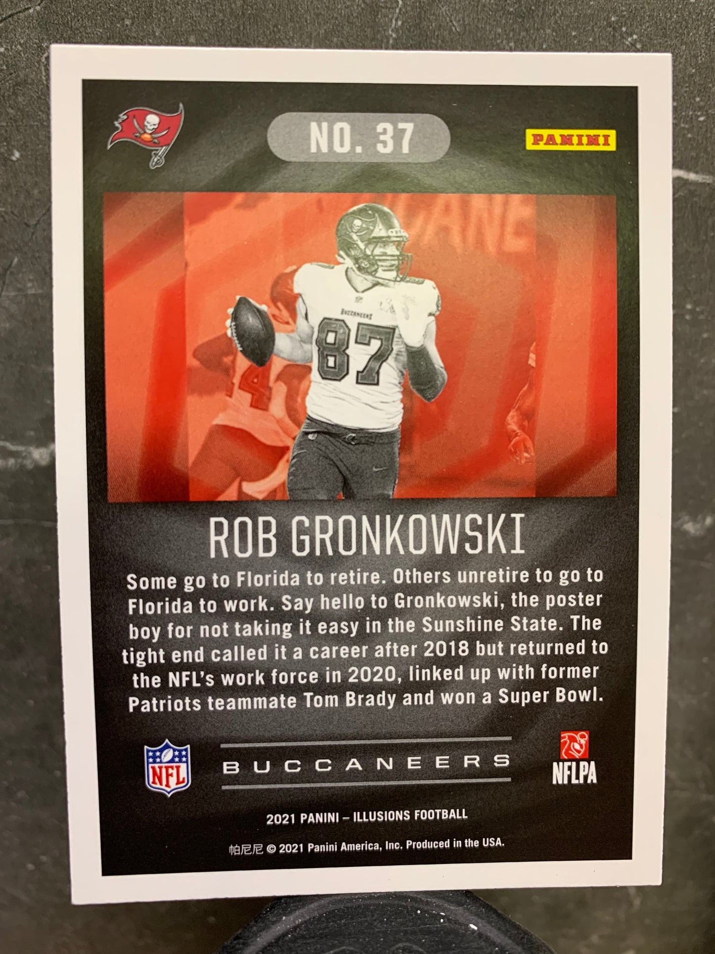 2021 Panini Illusions #37 Rob Gronkowski Tampa Bay Buccaneers