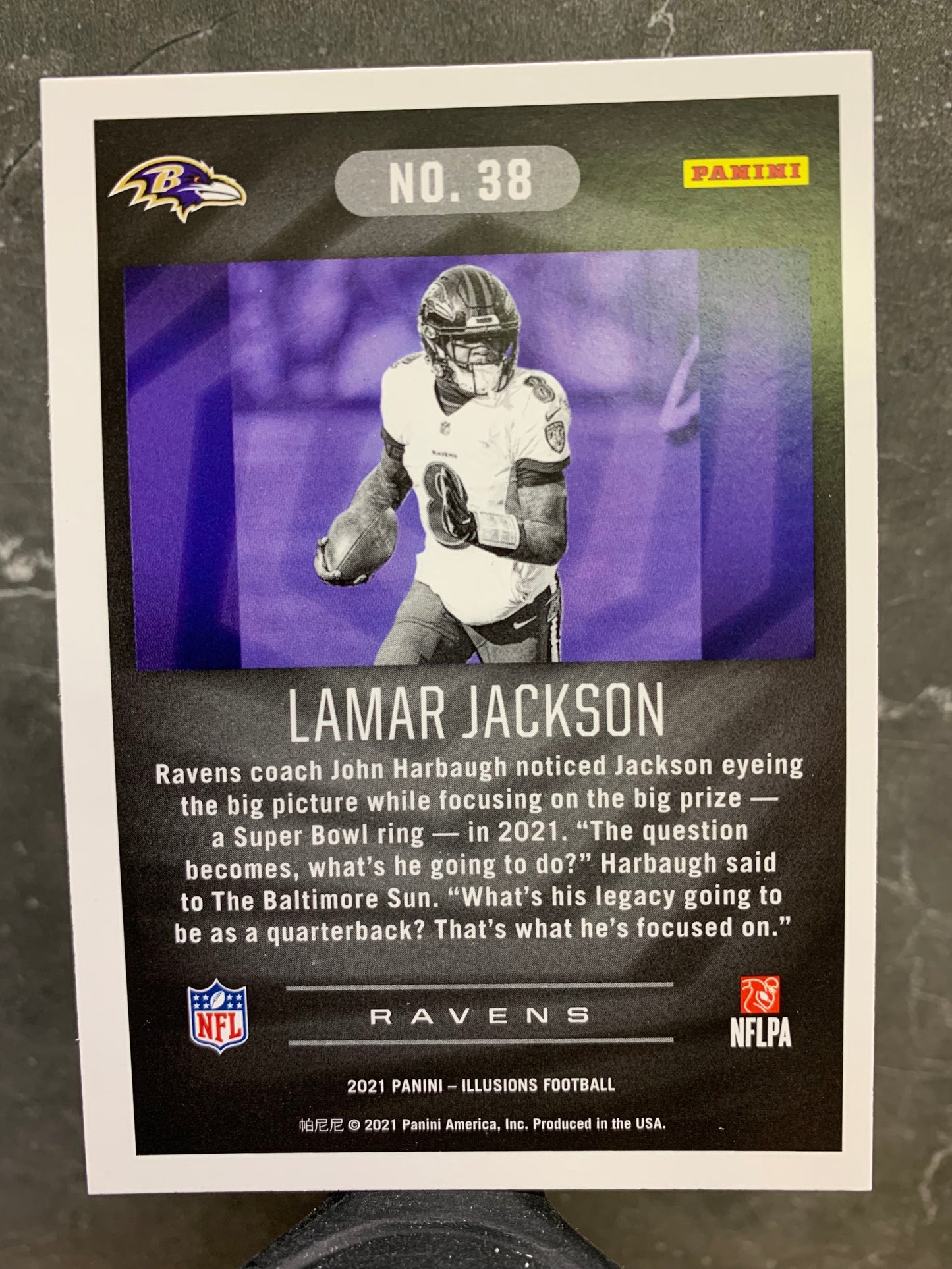 2021 Panini Illusions #38 Lamar Jackson Baltimore Ravens