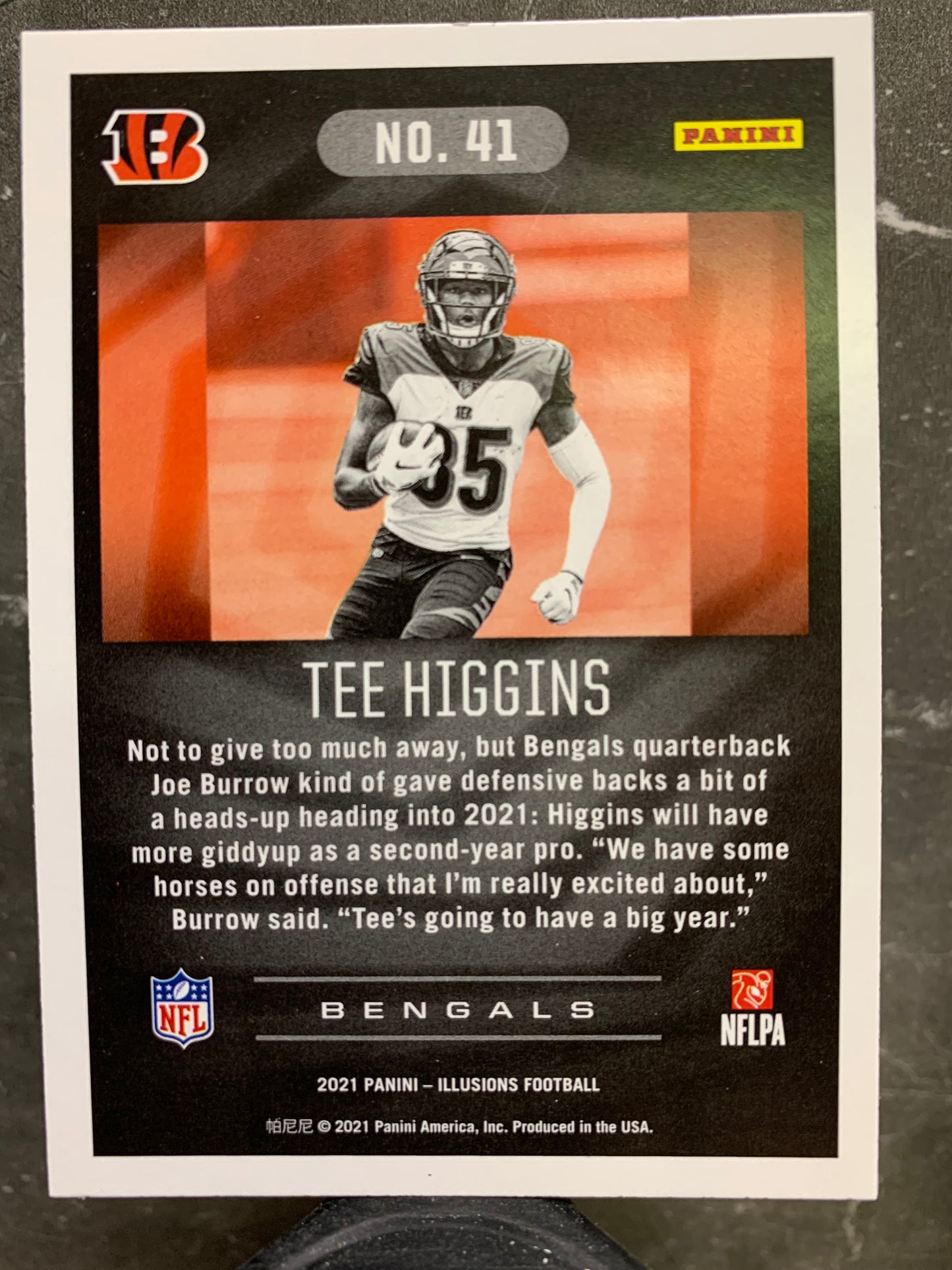 2021 Panini Illusions #41 Tee Higgins Cincinnati Bengals