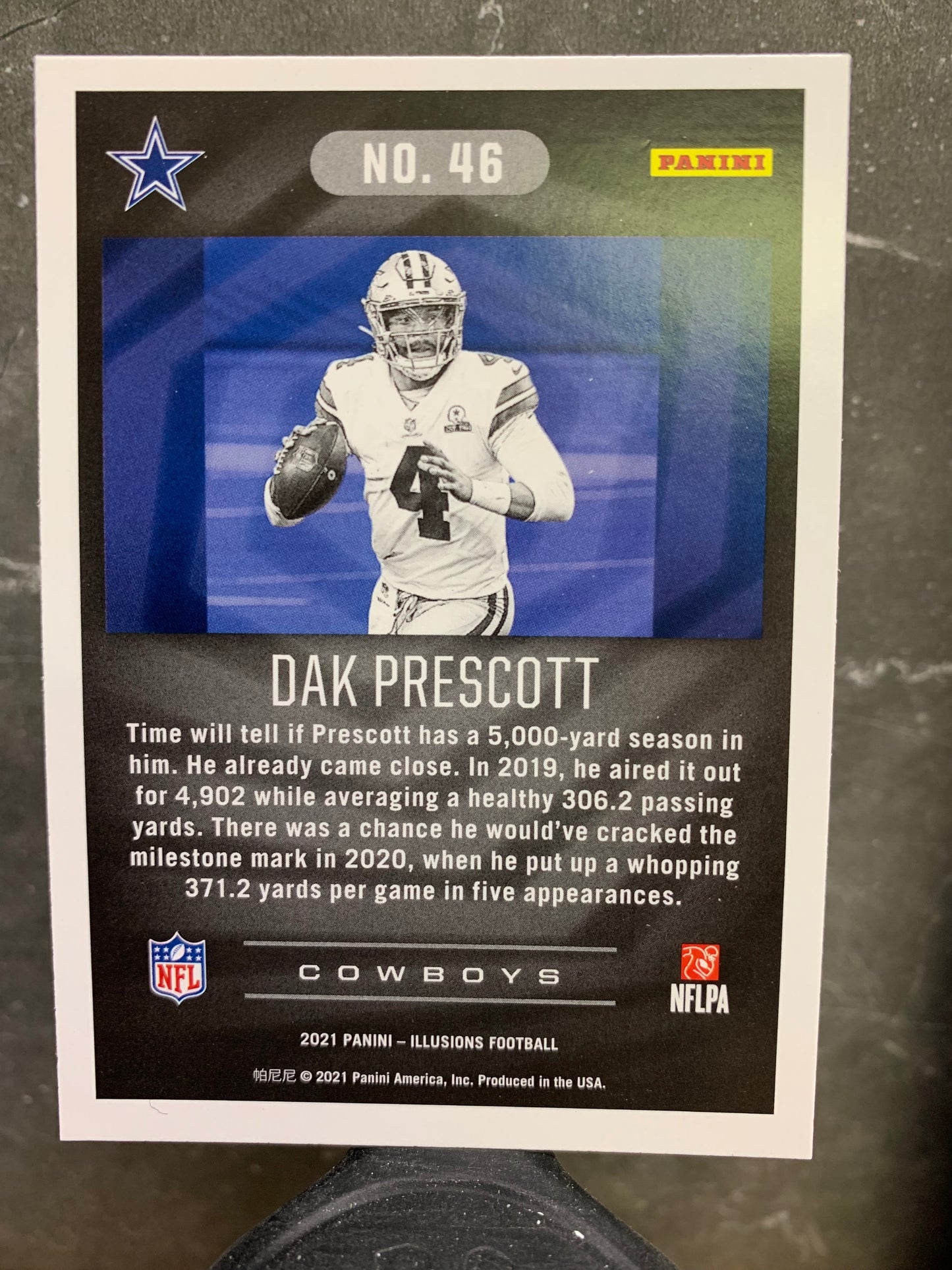 2021 Panini Illusions #46 Dak Prescott Dallas Cowboys