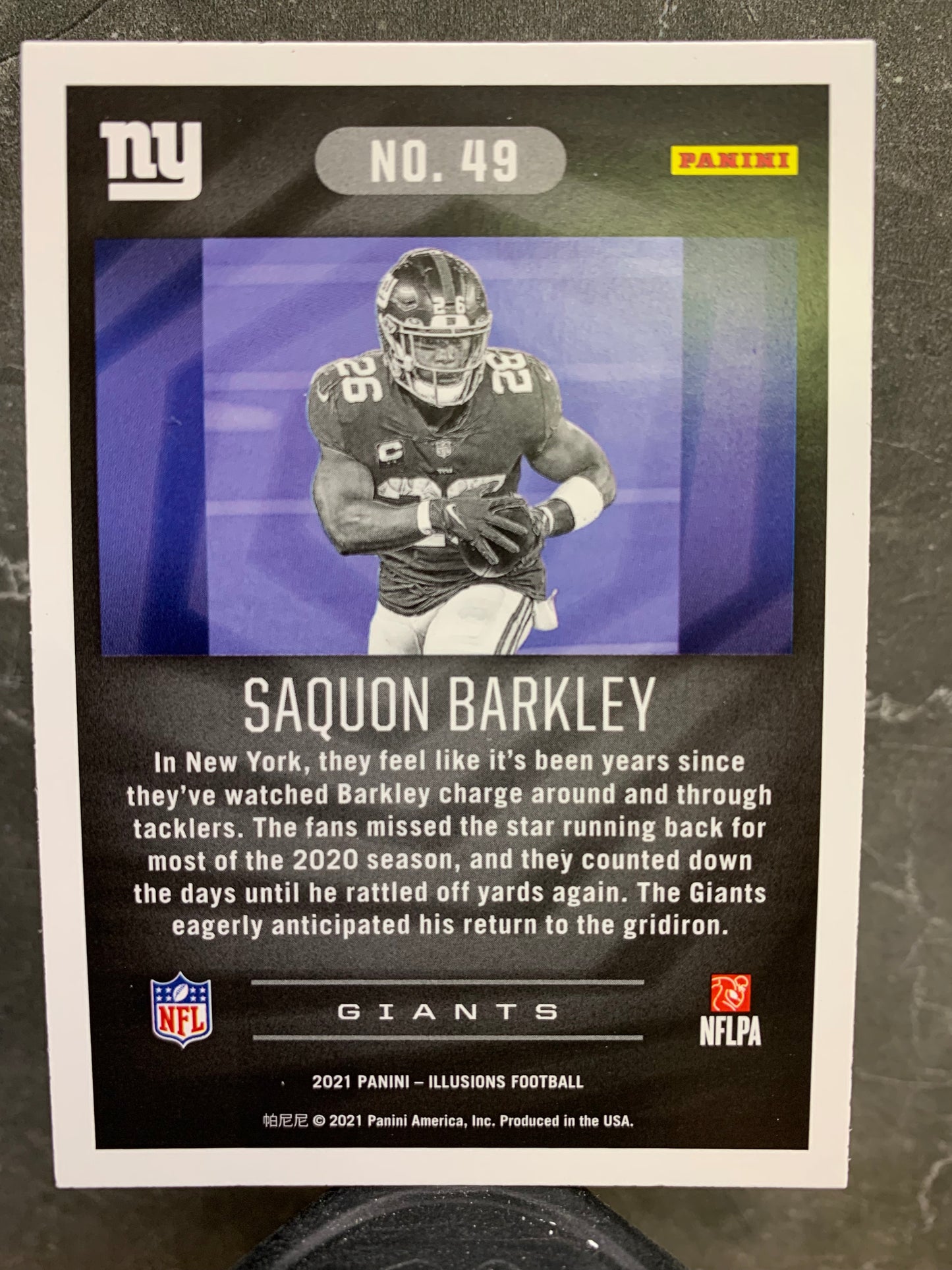 2021 Panini Illusions #49 Saquon Barkley New York Giants