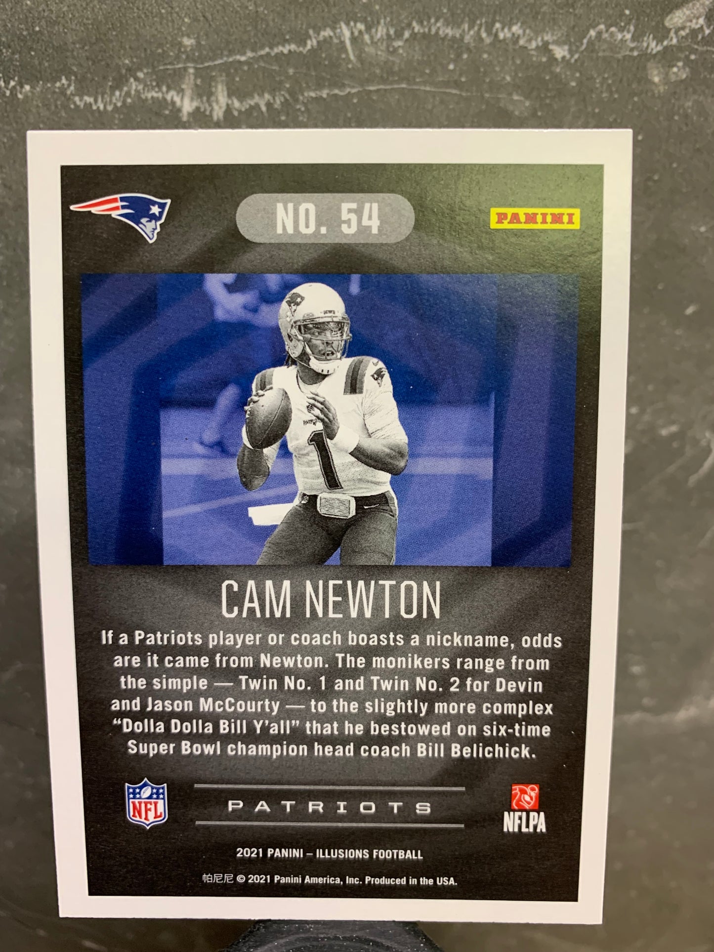 2021 Panini Illusions #54 Cam Newton New England Patriots