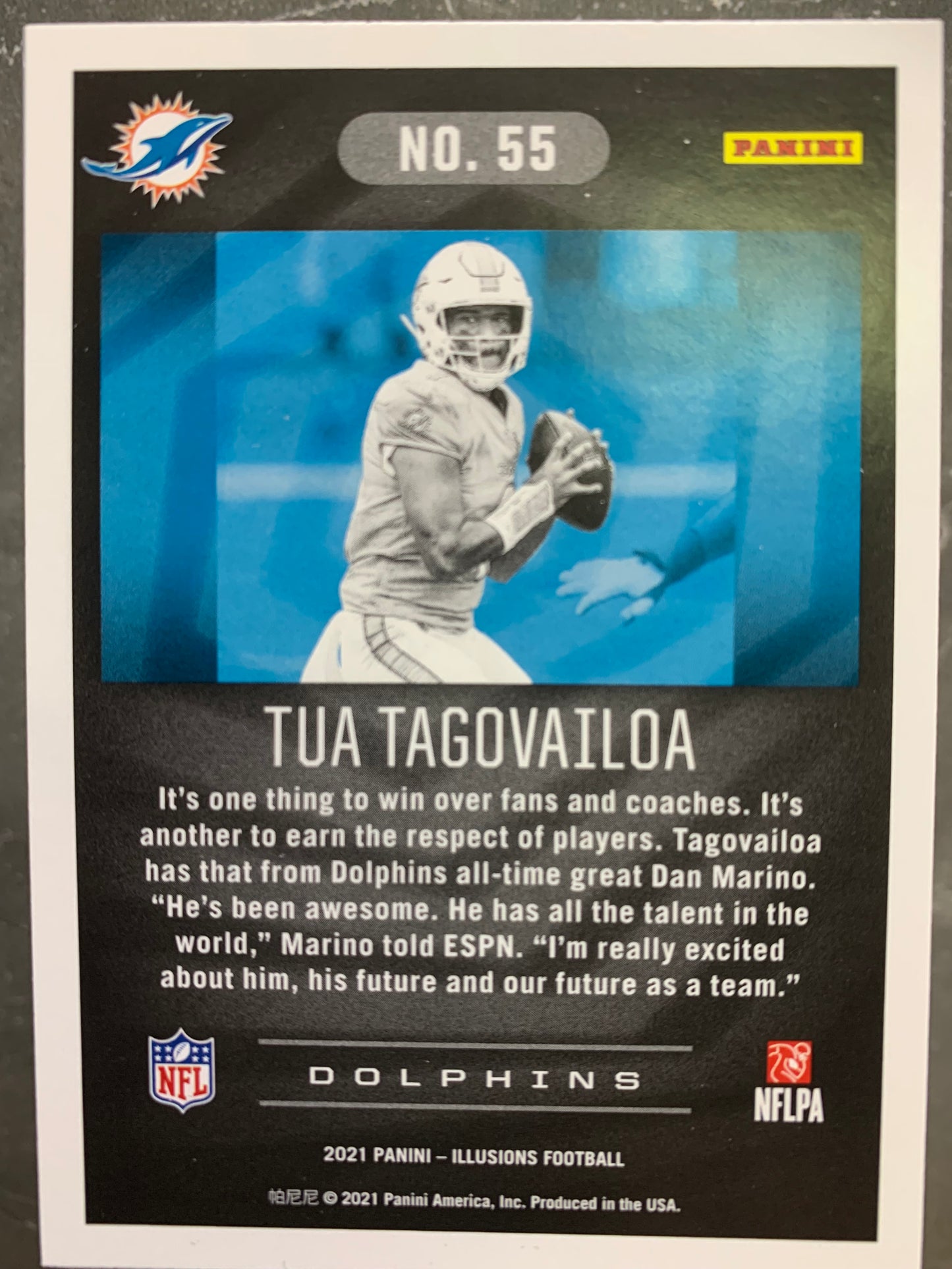 2021 Panini Illusions #55 Tua Tagovailoa Miami Dolphins