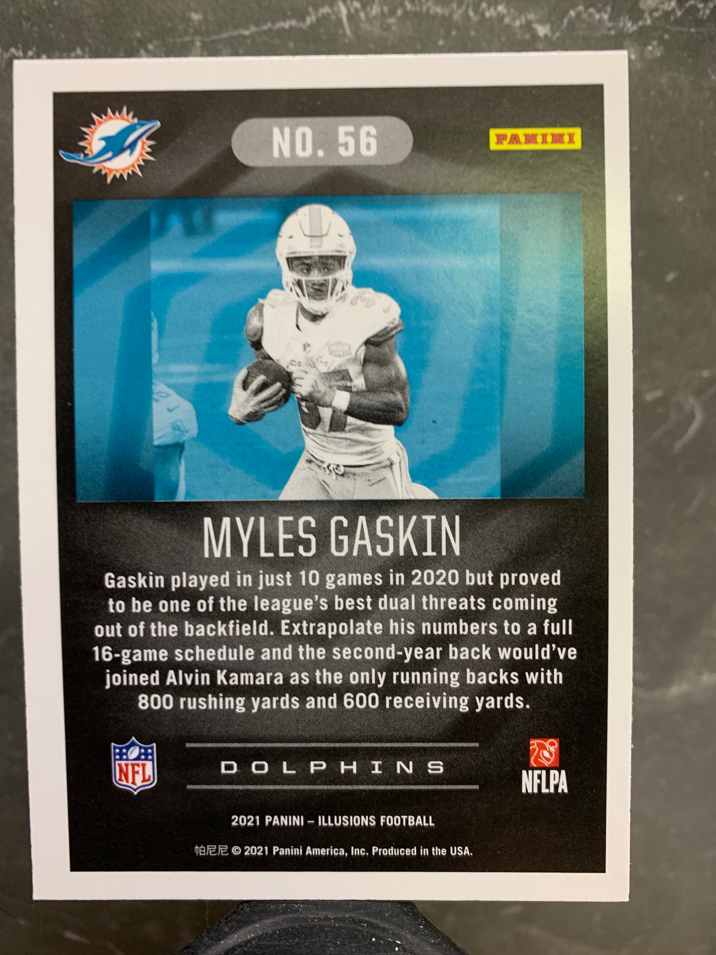 2021 Panini Illusions #56 Myles Gaskin Miami Dolphins