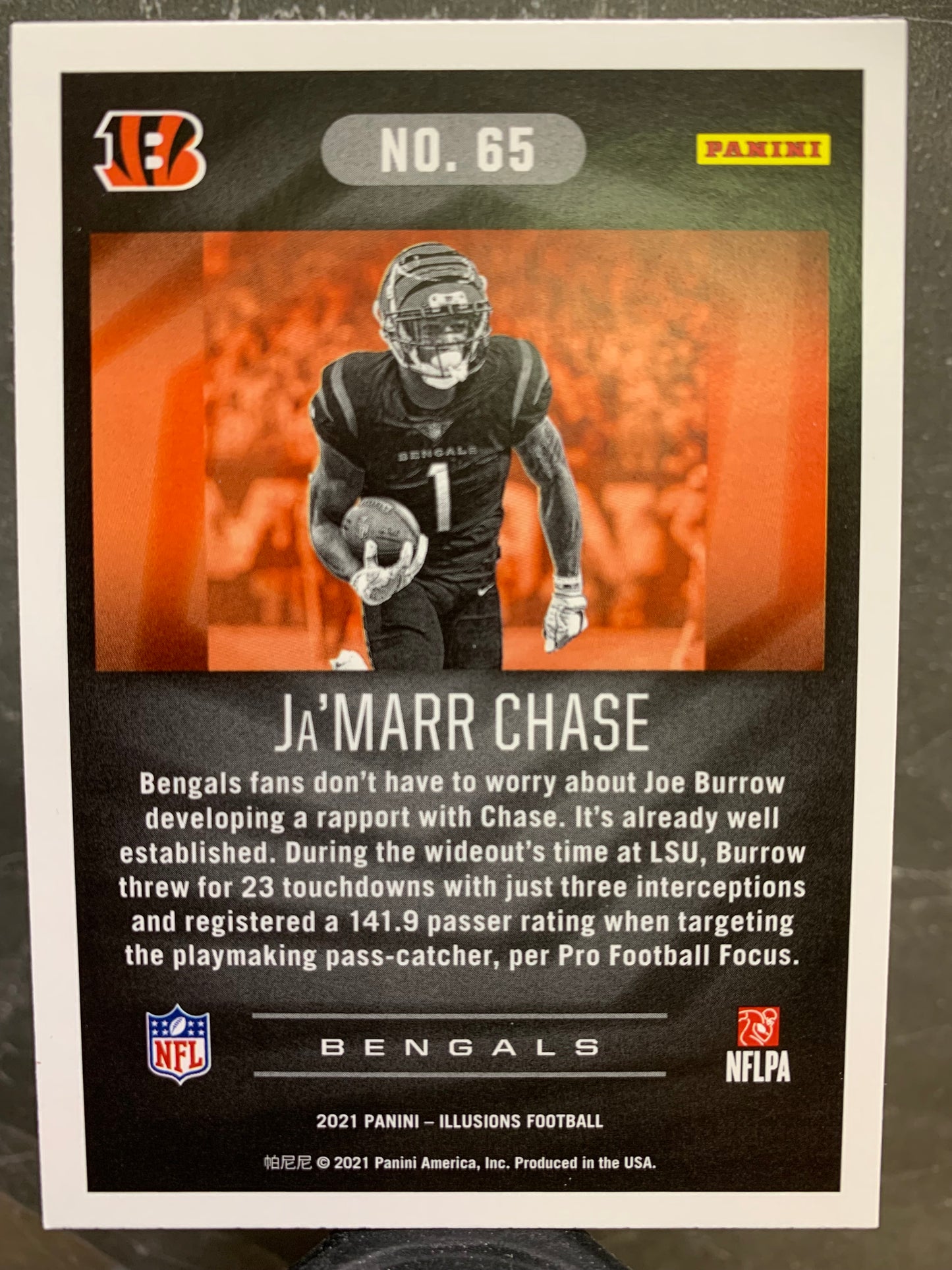 2021 Panini Illusions #65 Ja'Marr Chase RC Cincinnati Bengals