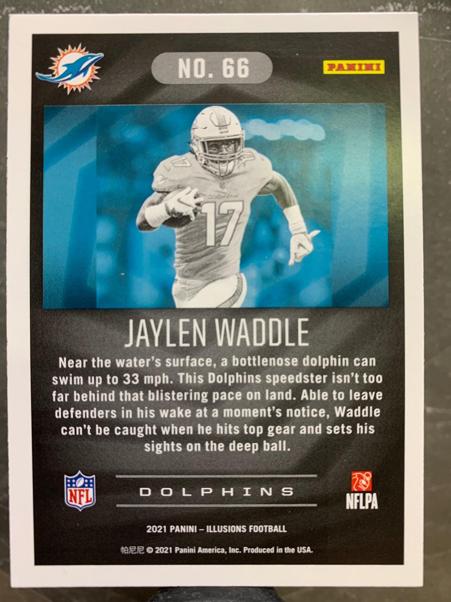 2021 Panini Illusions #66 Jaylen Waddle RC Miami Dolphins