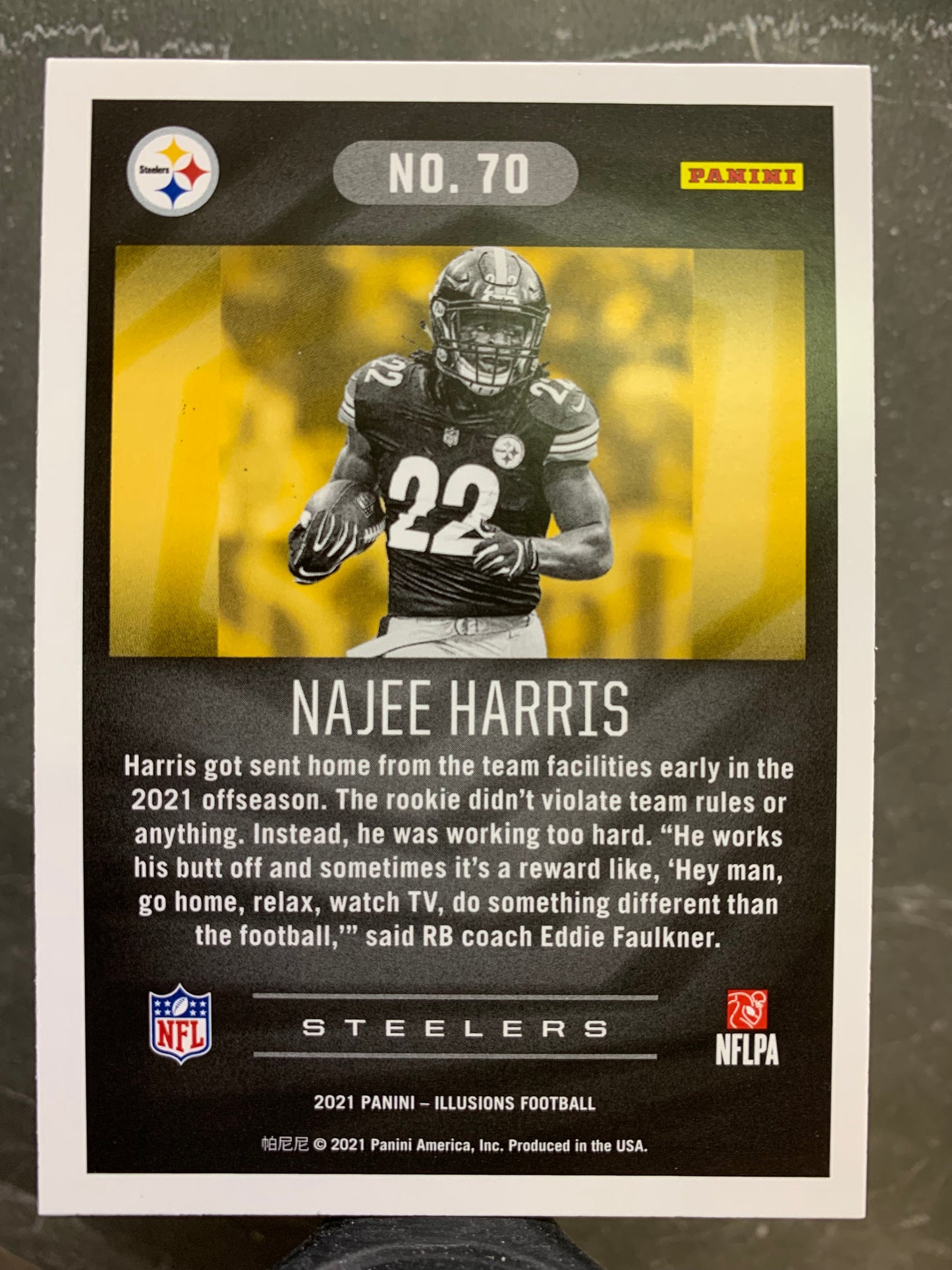 2021 Panini Illusions #70 Najee Harris RC Pittsburgh Steelers