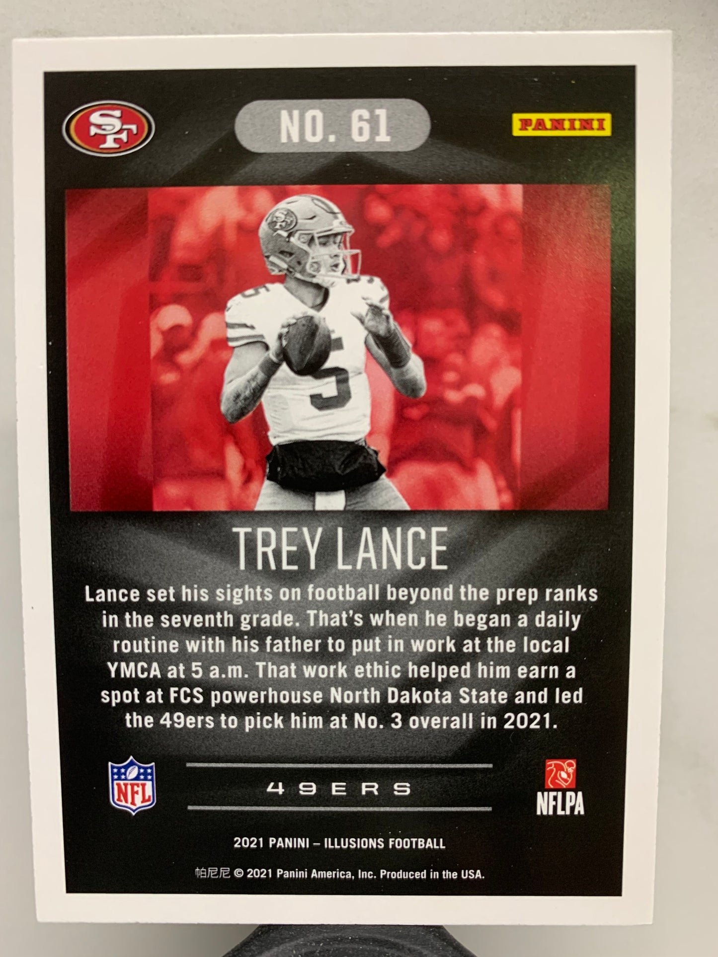 2021 Panini Illusions #61  Sapphire  Trey Lance San Francisco 49ers