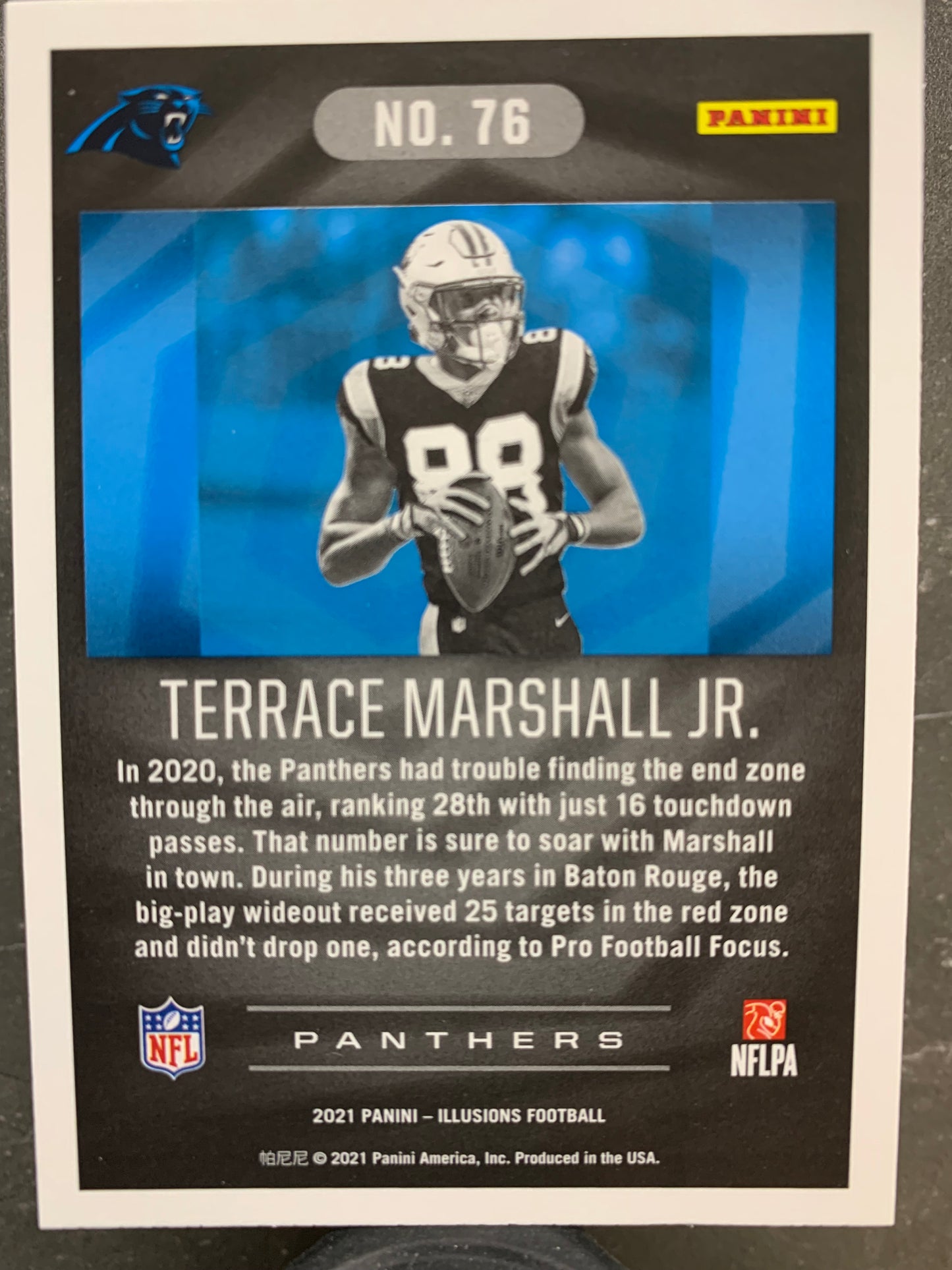 2021 Panini Illusions #76 Terrace Marshall Jr. RC Carolina Panthers