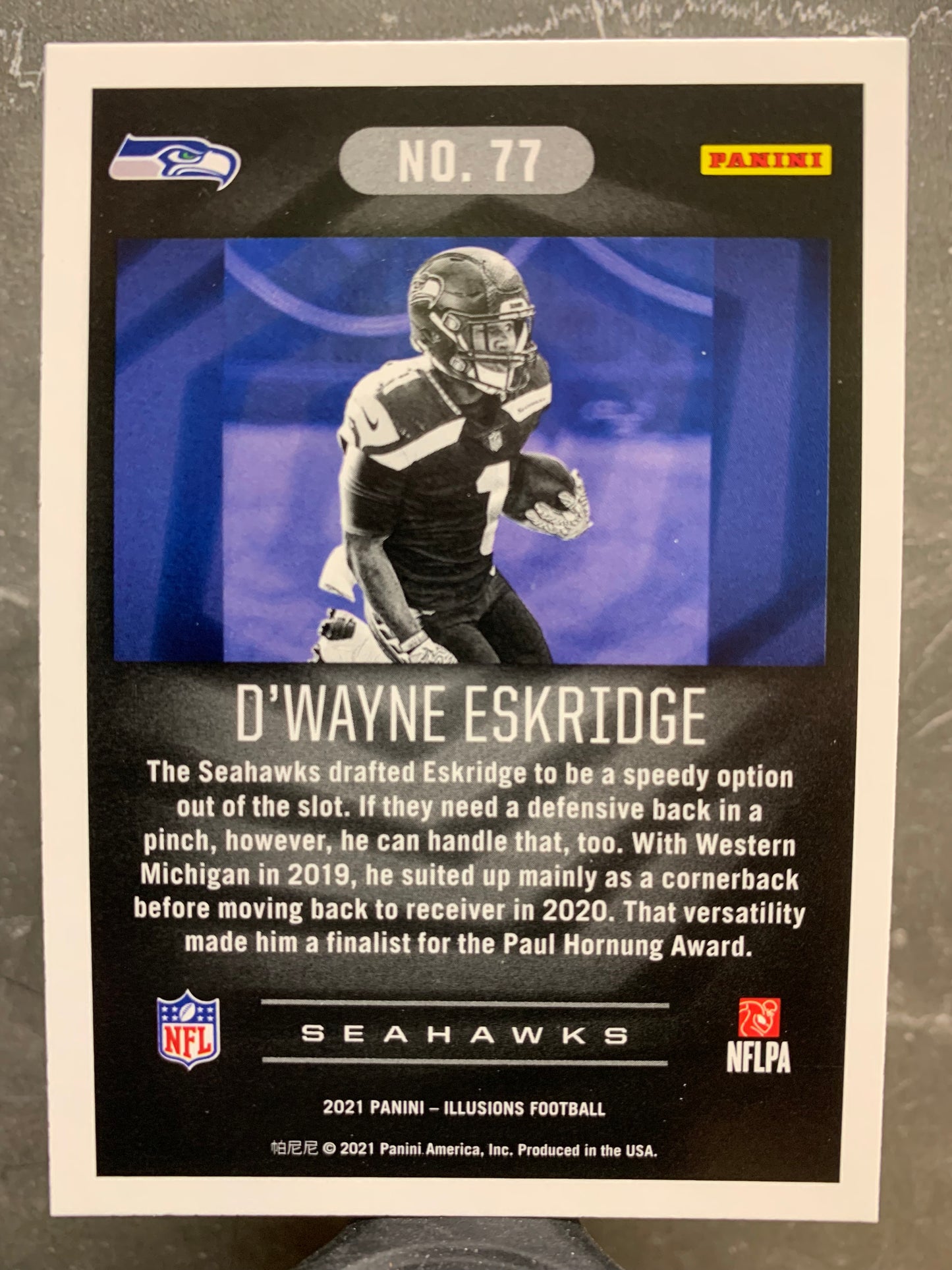 2021 Panini Illusions #77 Dots  D'Wayne Eskridge Seattle Seahawks