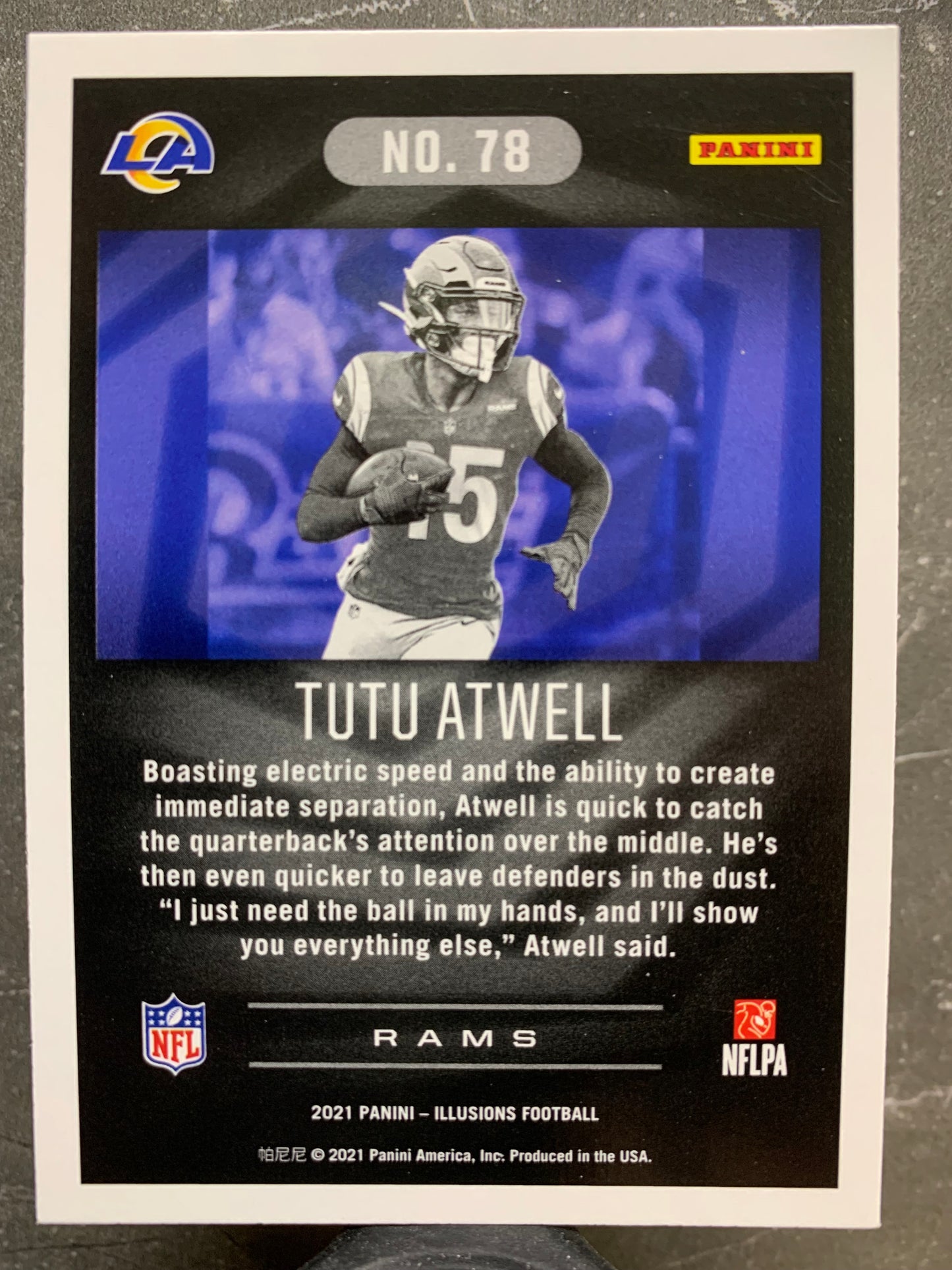 2021 Panini Illusions #78 Dots Tutu Atwell Los Angeles Rams