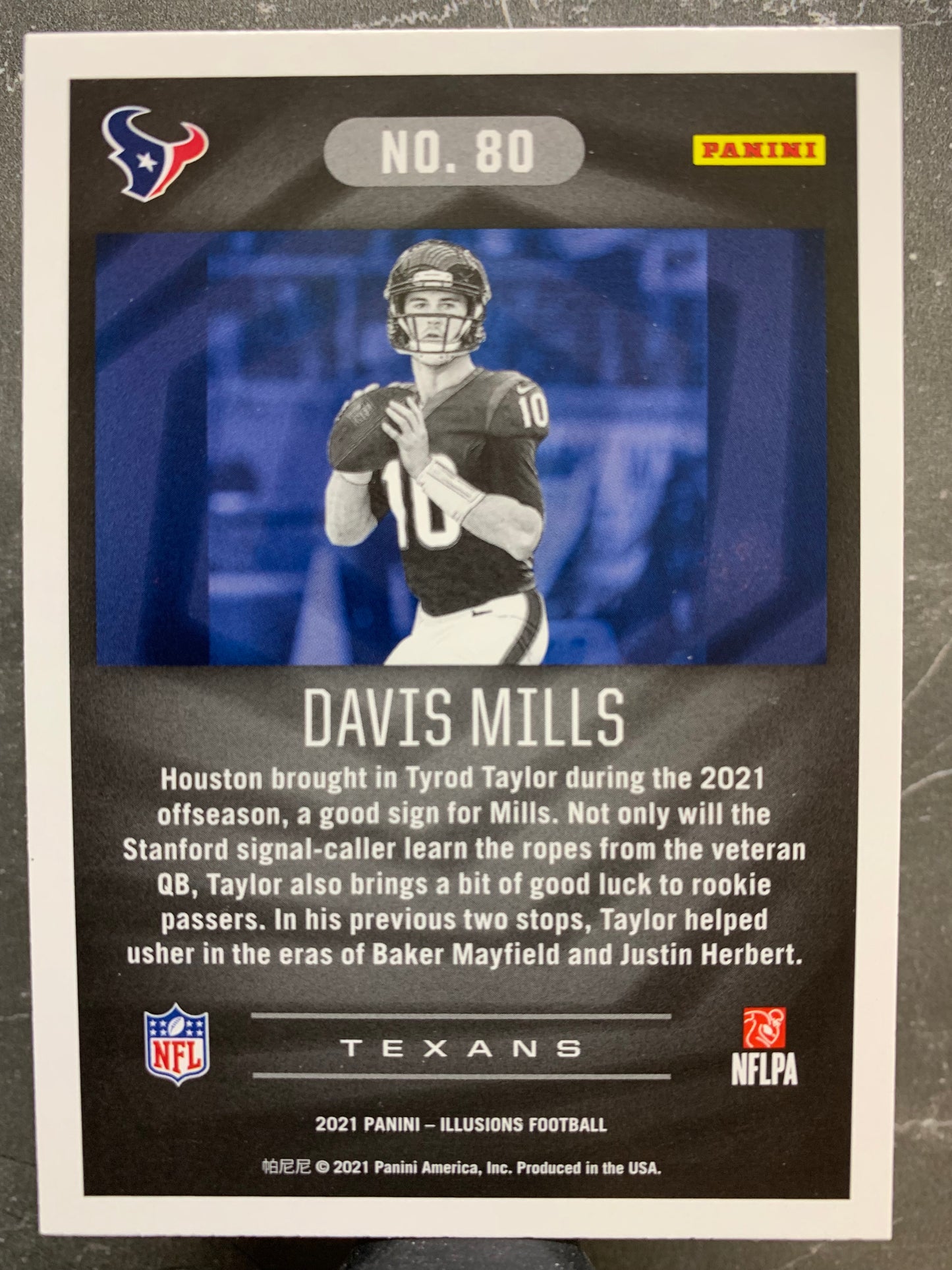 2021 Panini Illusions #80 Davis Mills RC Houston Texans