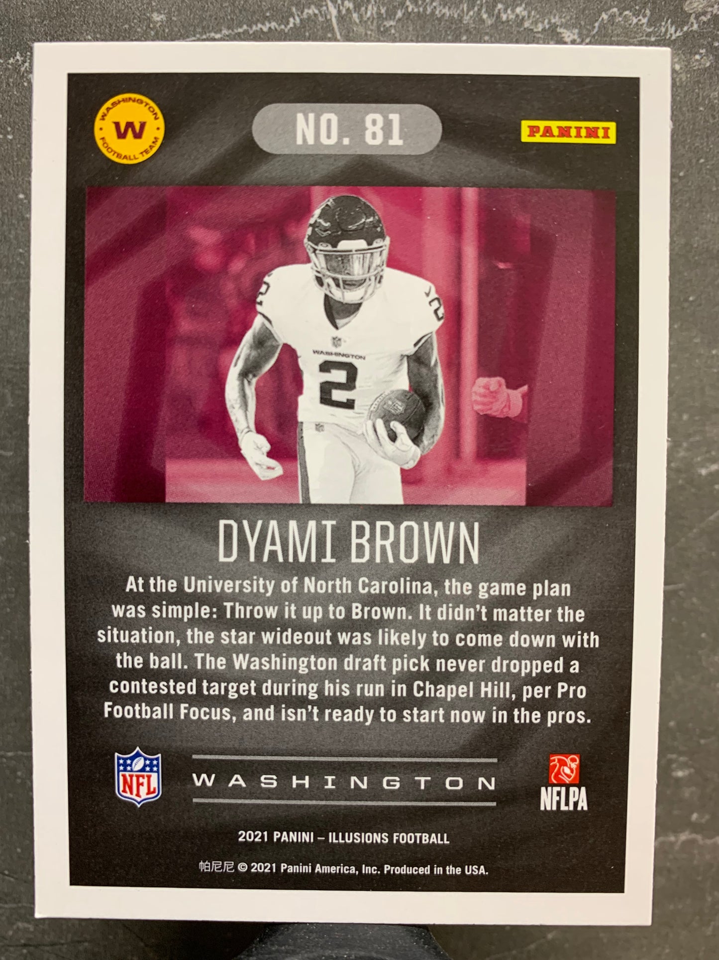 2021 Panini Illusions #81 Dyami Brown RC Washington