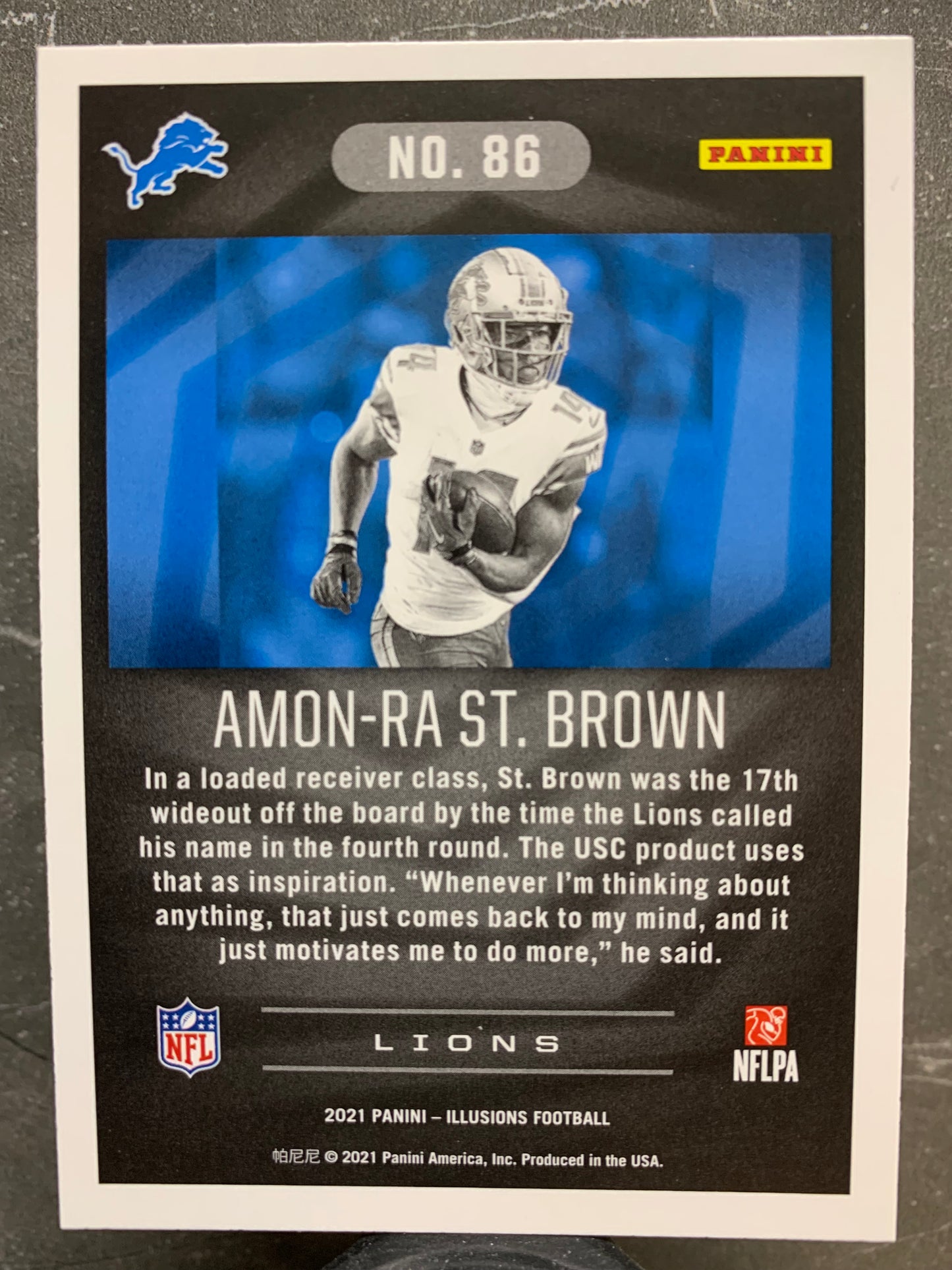 2021 Panini Illusions #86 Amon-Ra St. Brown RC Detroit Lions