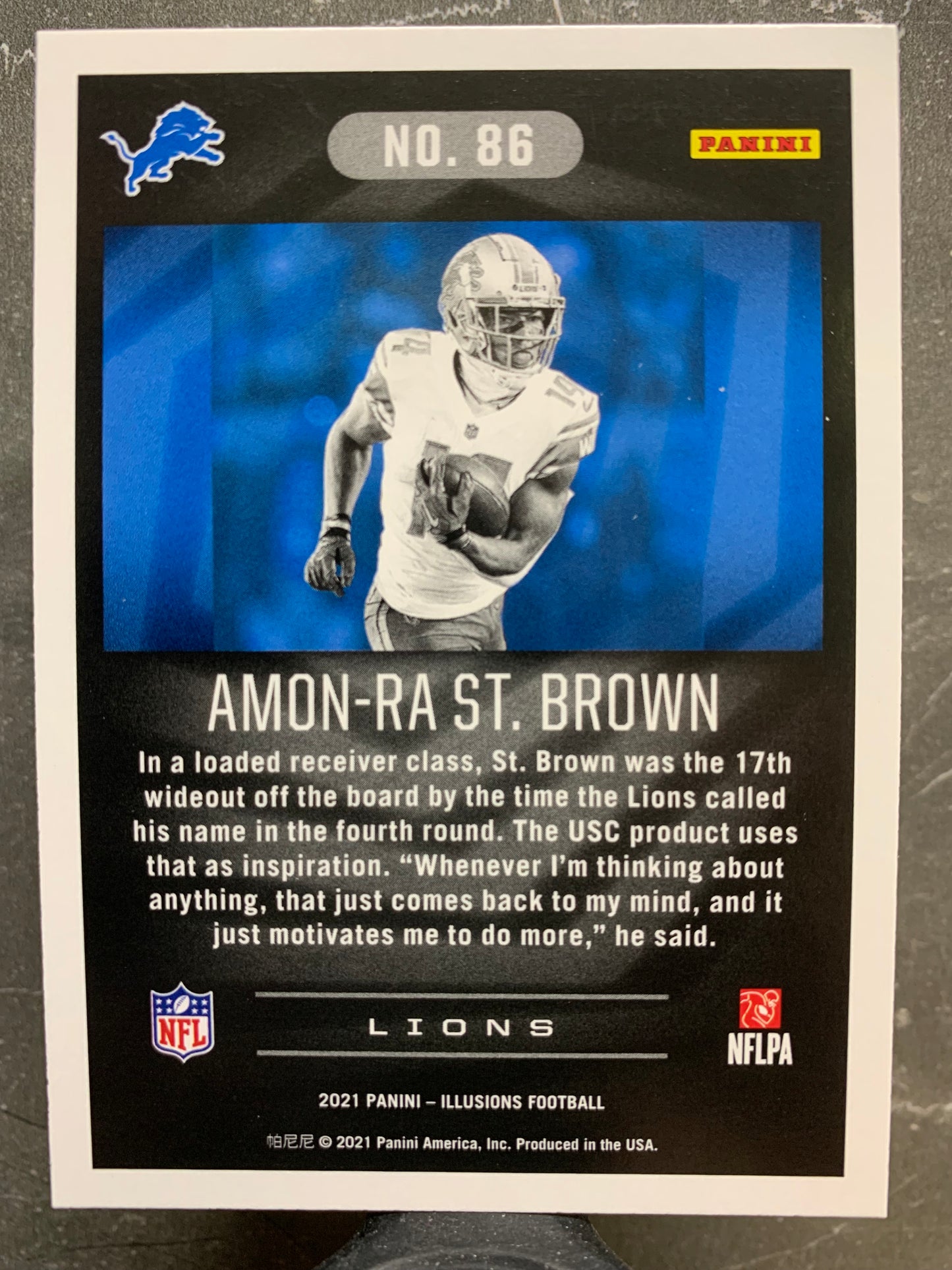 2021 Panini Illusions #86 Sapphire  Amon-Ra St. Brown Detroit Lions