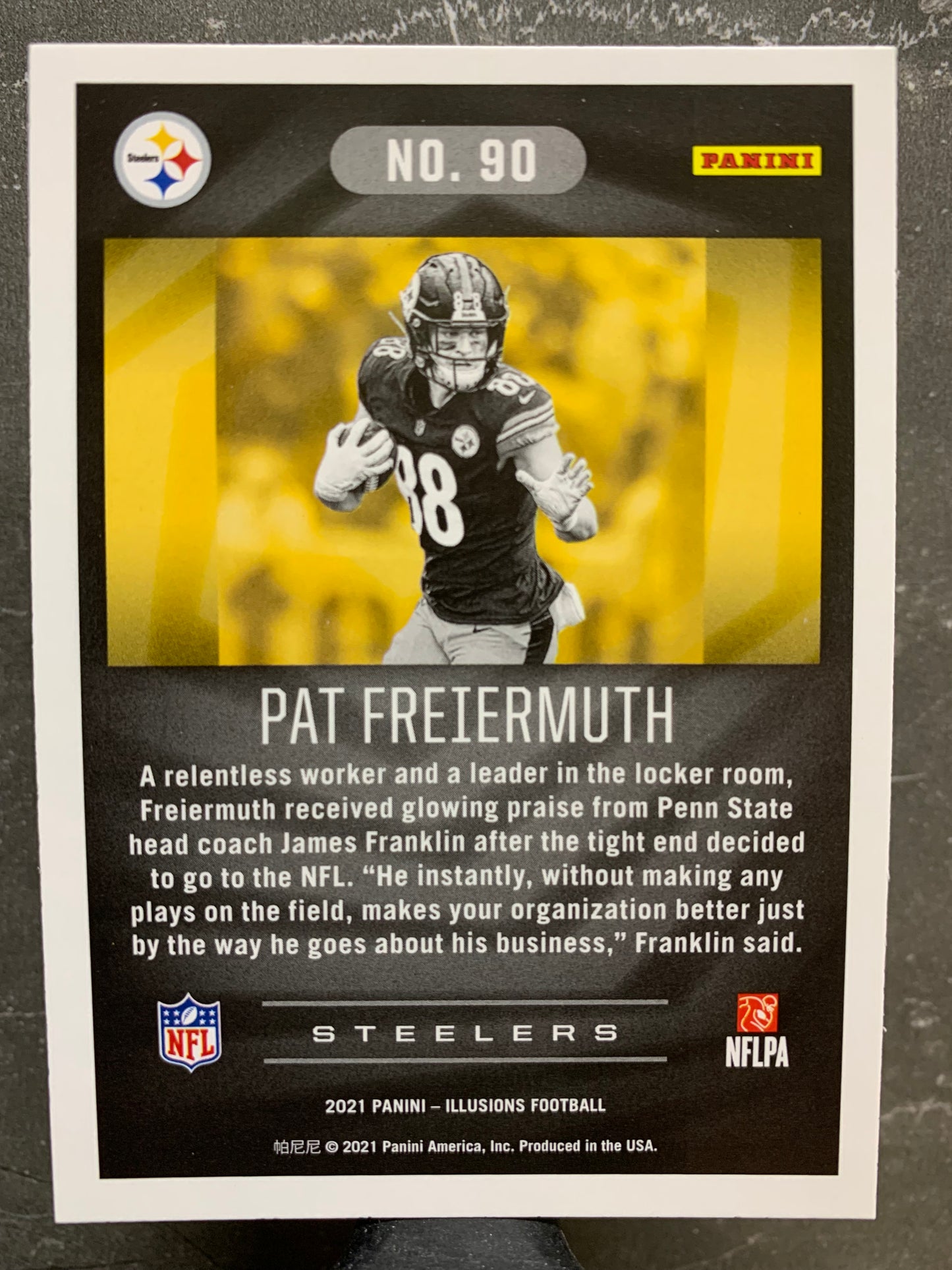 2021 Panini Illusions #90 Pat Freiermuth RC Pittsburgh Steelers