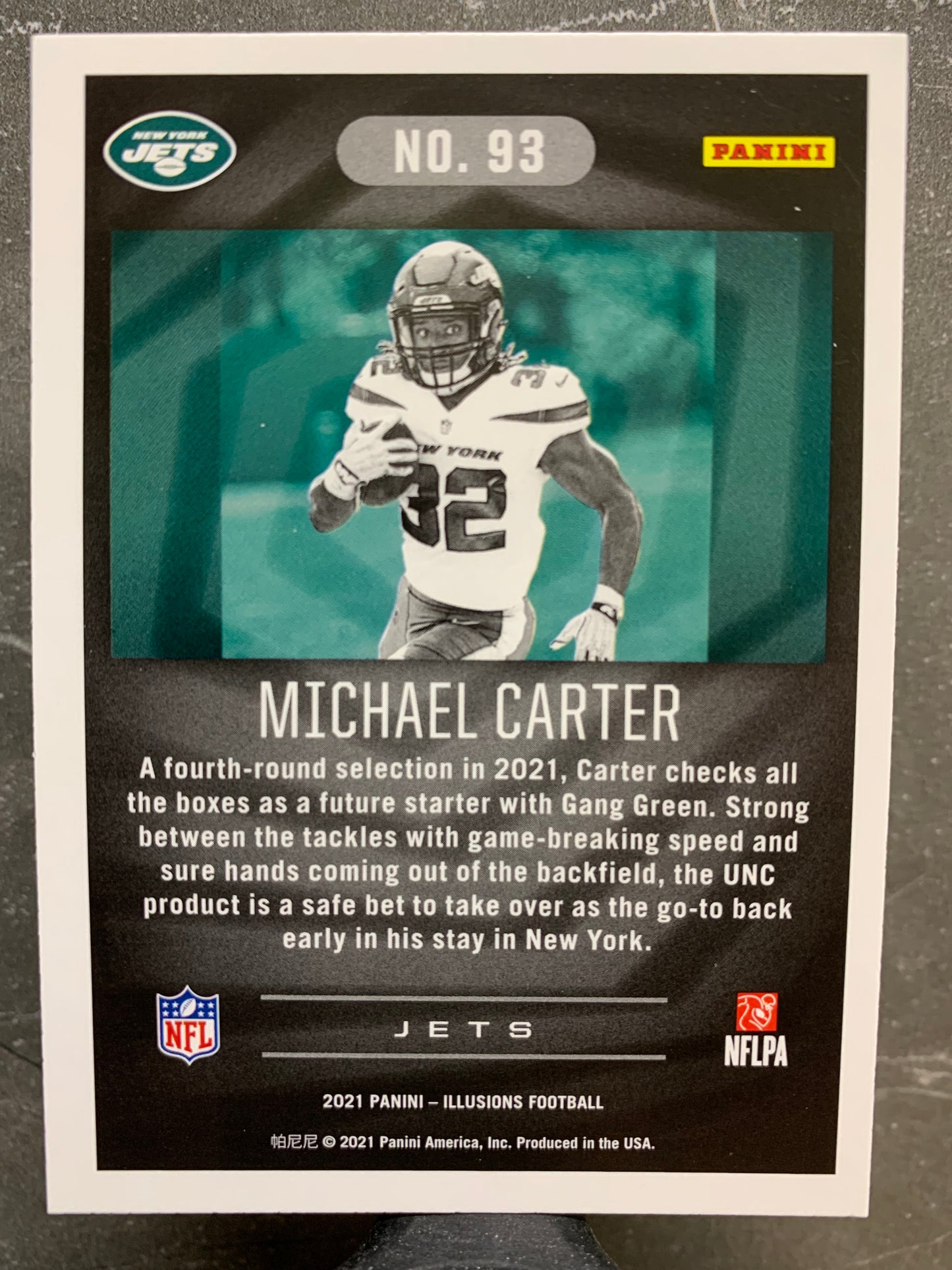 2021 Panini Illusions #93 Michael Carter RC New York Jets