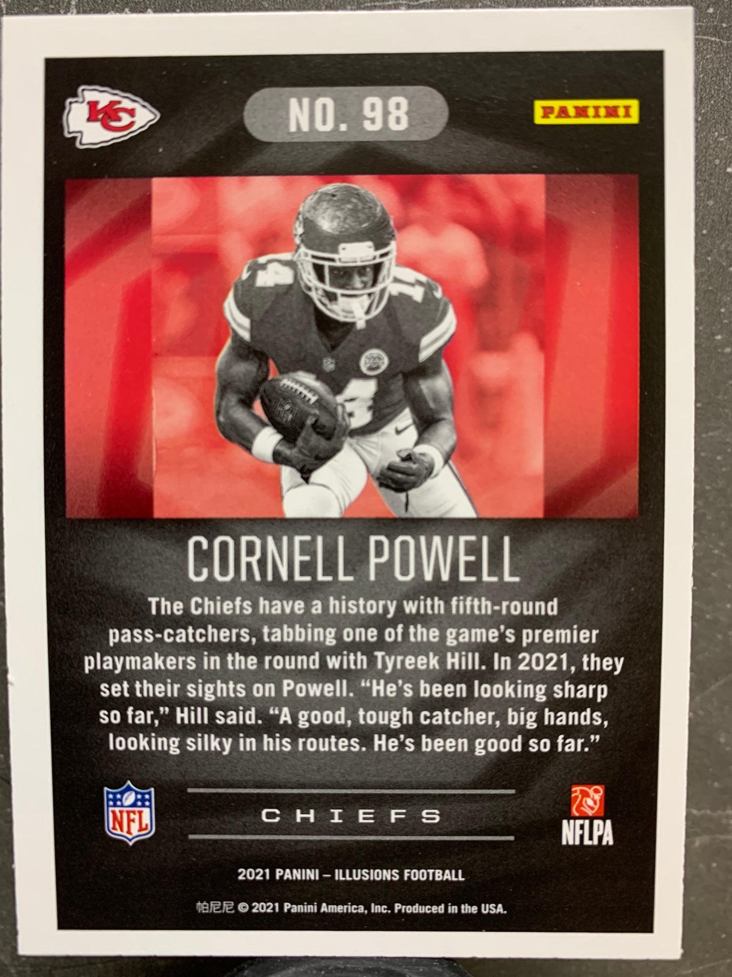 2021 Panini Illusions #98 Cornell Powell RC Kansas City Chiefs