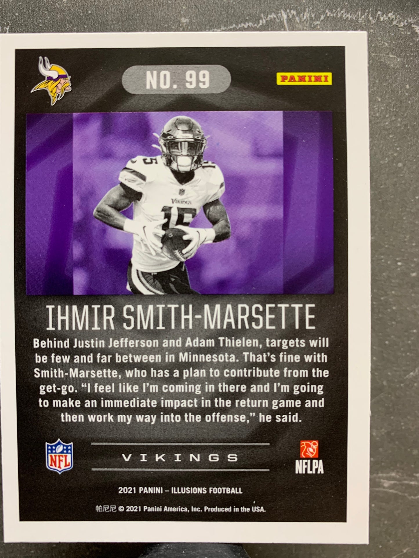 2021 Panini Illusions #99 Ihmir Smith-Marsette RC Minnesota Vikings