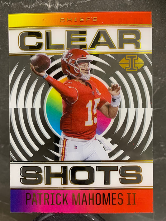 2021 Panini Illusions Clear Shots #2 Patrick Mahomes II Kansas City Chiefs