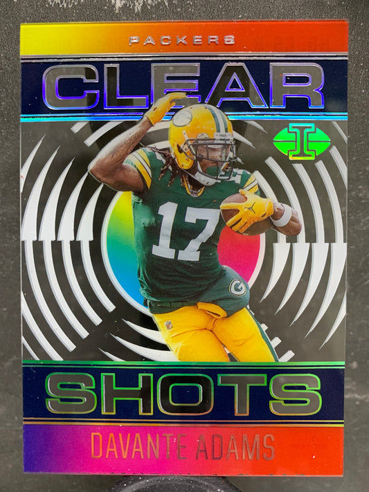 2021 Panini Illusions Clear Shots #8 Sapphire Davante Adams Green Bay Packers