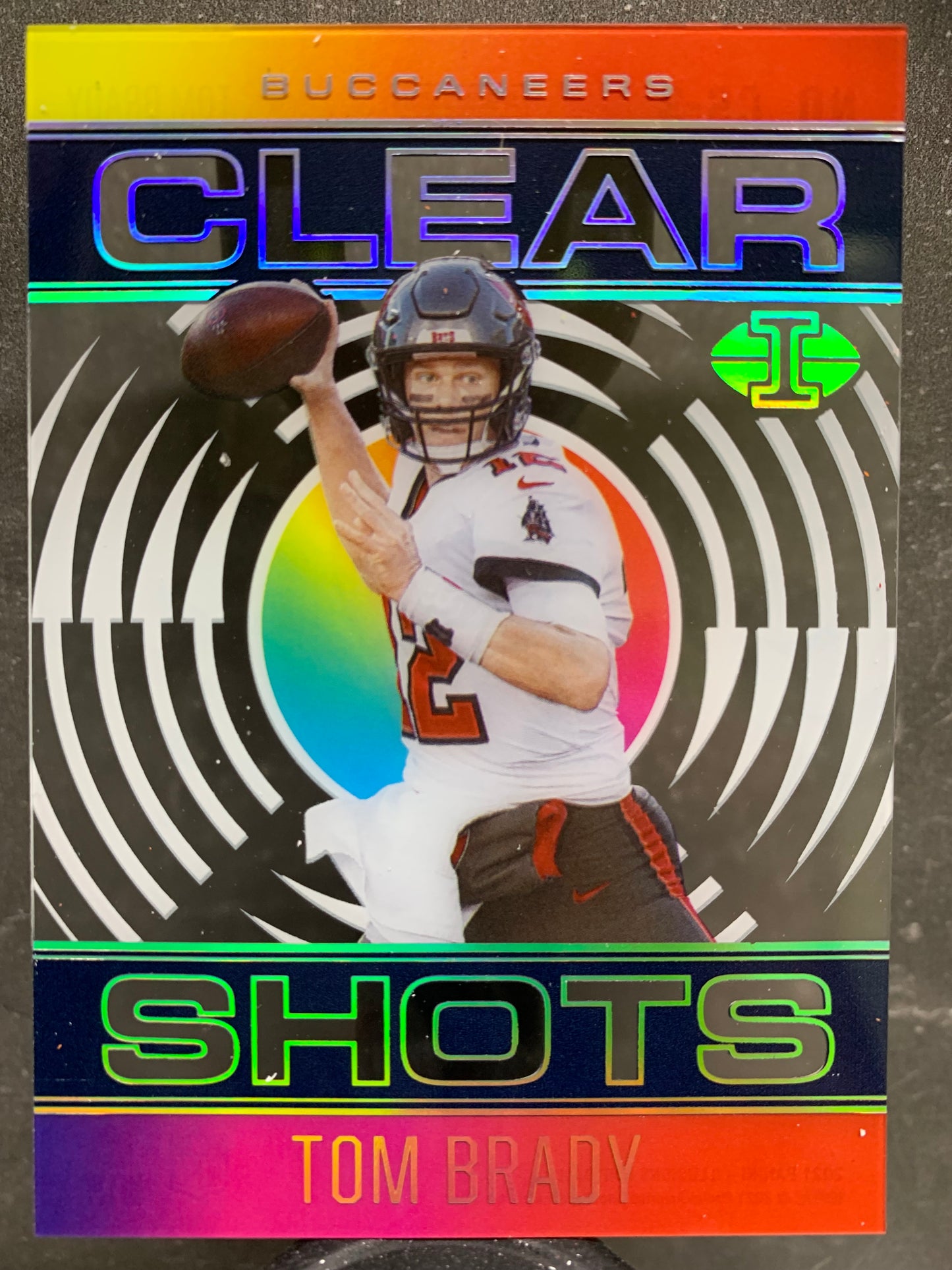 2021 Panini Illusions Clear Shots #3 Sapphire Tom Brady Tampa Bay Buccaneers