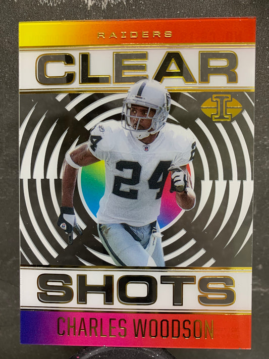 2021 Panini Illusions Clear Shots #13 Charles Woodson Oakland Raiders