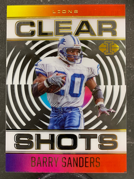 2021 Panini Illusions Clear Shots #14 Barry Sanders Detroit Lions