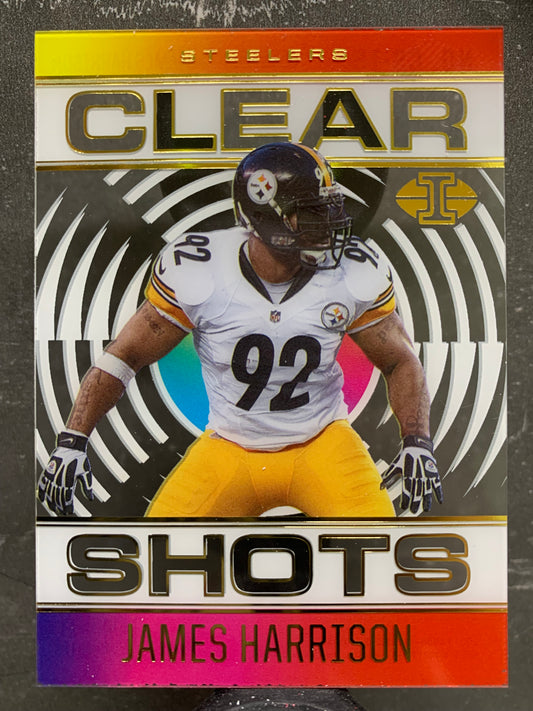 2021 Panini Illusions Clear Shots #15 James Harrison Pittsburgh Steelers