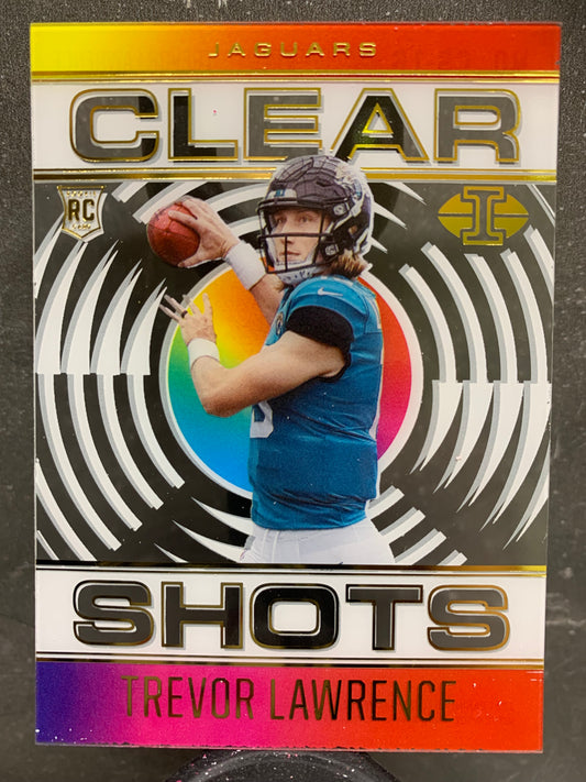 2021 Panini Illusions Clear Shots #16 Trevor Lawrence RC Jacksonville Jaguars