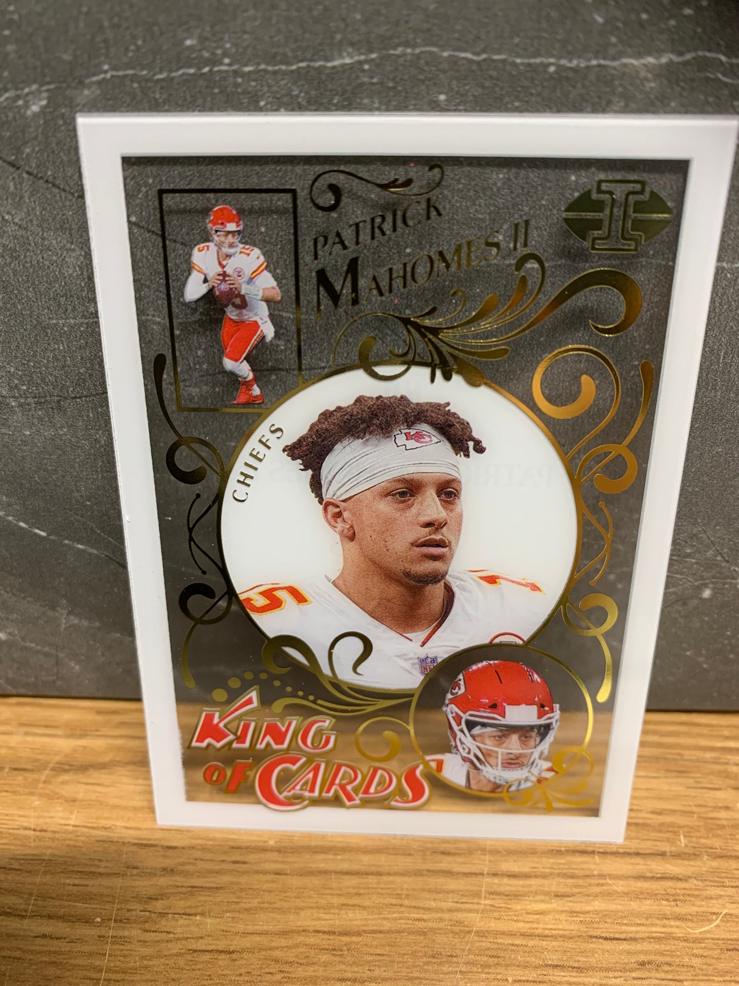 2021 Panini Illusions King of Cards #1 Sapphire Patrick Mahomes II Kansas City Chiefs