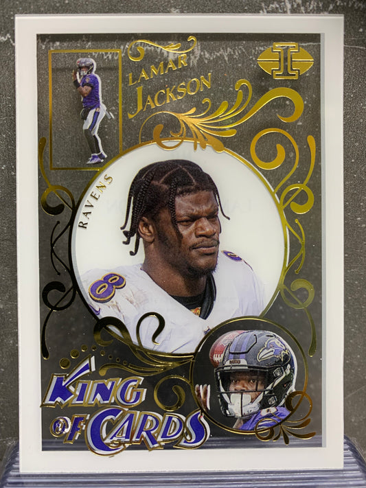 2021 Panini Illusions King of Cards #3 Lamar Jackson Baltimore Ravens