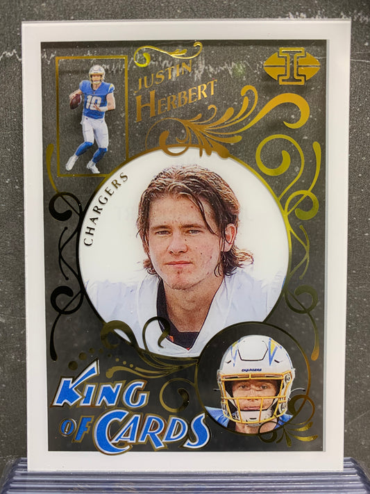 2021 Panini Illusions King of Cards #6 Justin Herbert Los Angeles Chargers