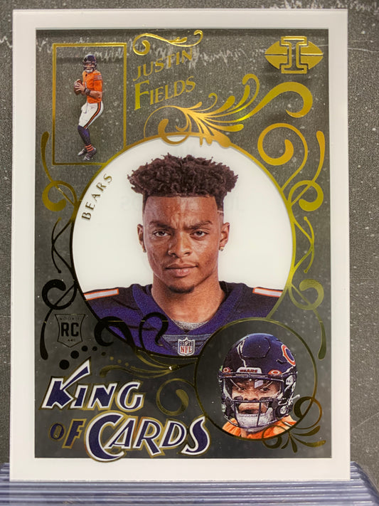 2021 Panini Illusions King of Cards #14 Justin Fields Chicago Bears