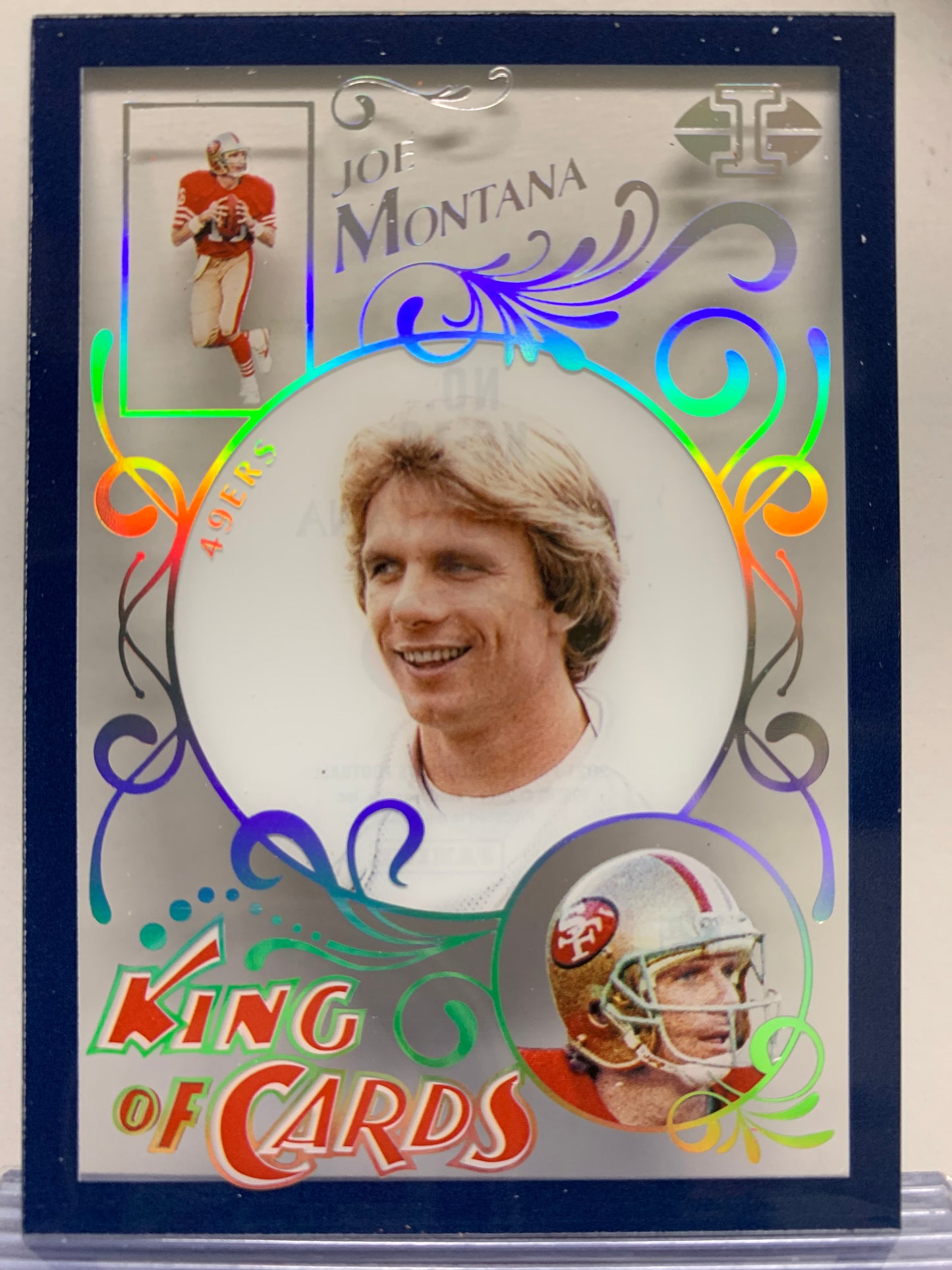 2021 Panini Illusions King of Cards #16 Sapphire Joe Montana San Francisco 49ers