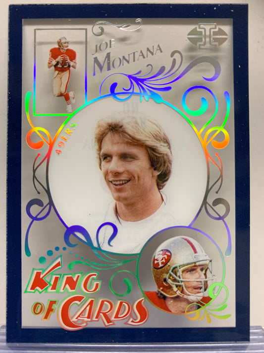 2021 Panini Illusions King of Cards #16 Sapphire Joe Montana San Francisco 49ers