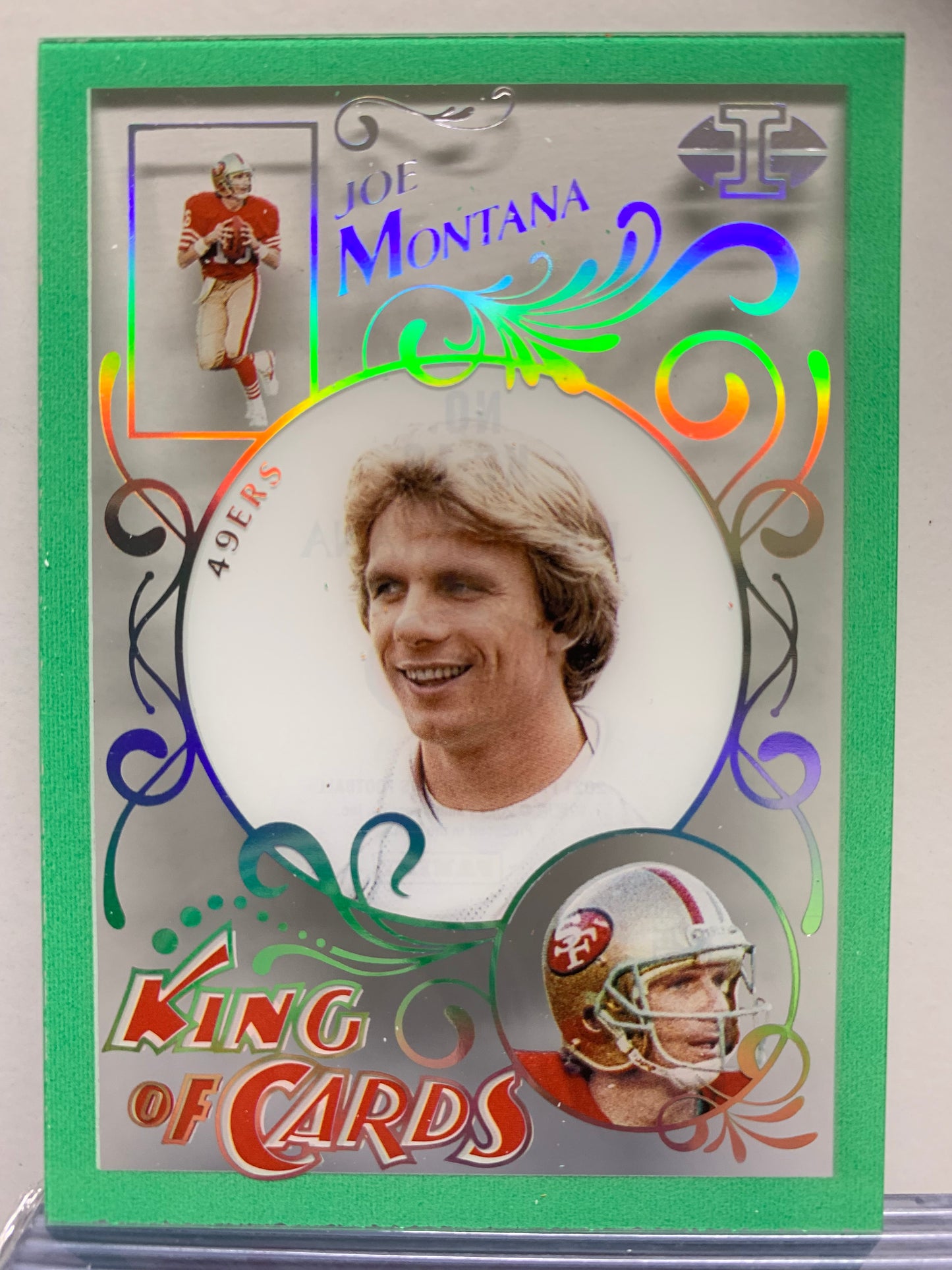 2021 Panini Illusions King of Cards #16 Emerald Joe Montana San Francisco 49ers