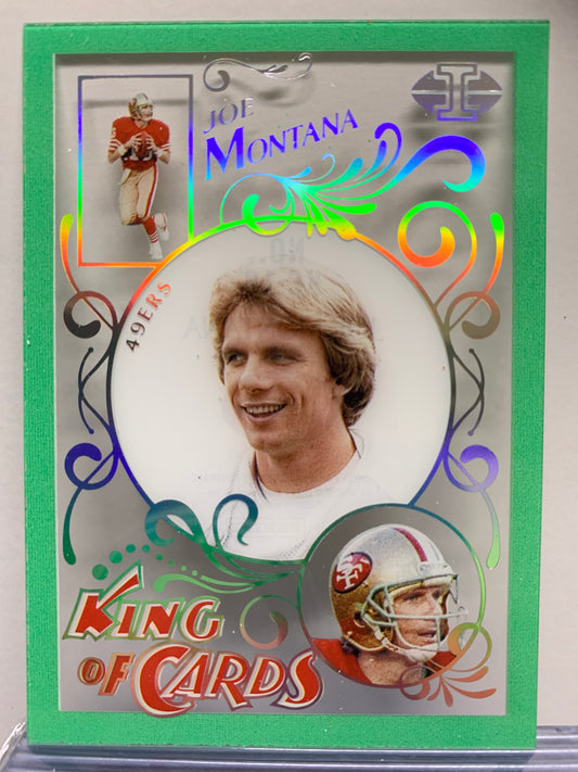 2021 Panini Illusions King of Cards #16 Emerald Joe Montana San Francisco 49ers