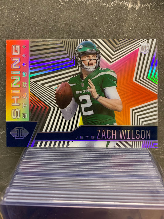 2021 Panini Illusions Shining Stars #12 Sapphire Zach Wilson RC New York Jets