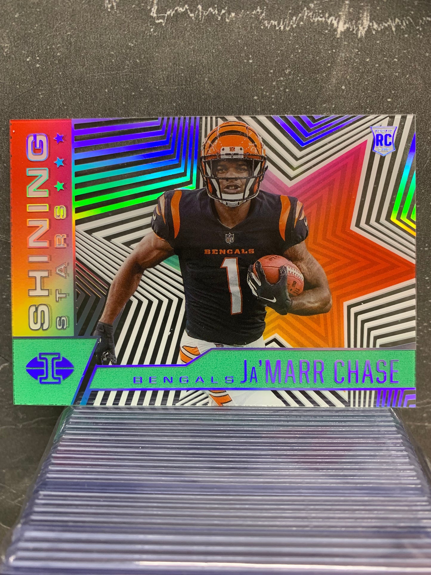 2021 Panini Illusions Shining Stars #17 Emerald Ja'Marr Chase RC Cincinnati Bengals